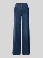 Generisch Jeans met elastiek voor dames, baggy jeans met hoge taille