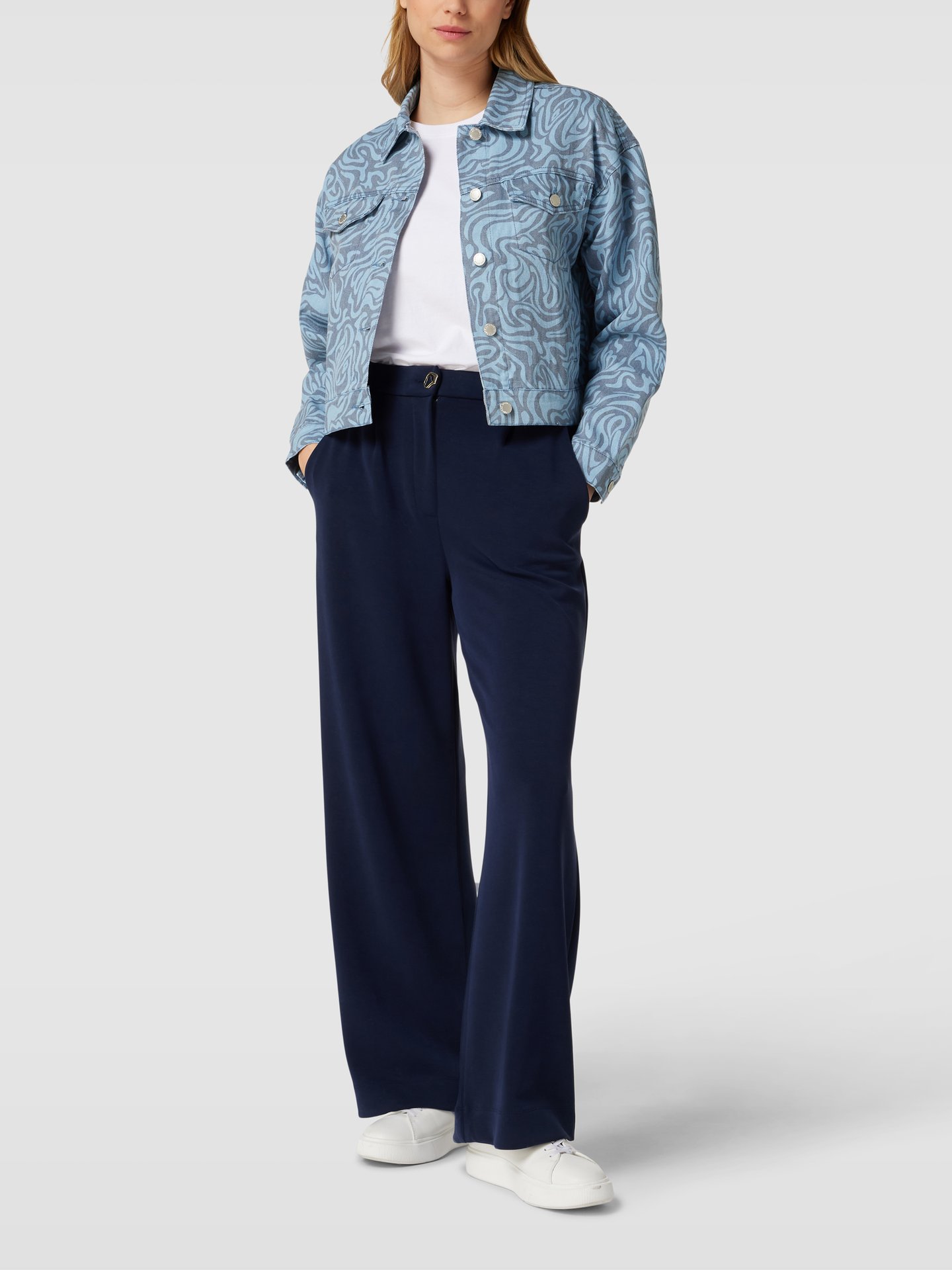 B.Young Jeansjack Met All-over Motief, Model 'Kora' In Bleu Online ...