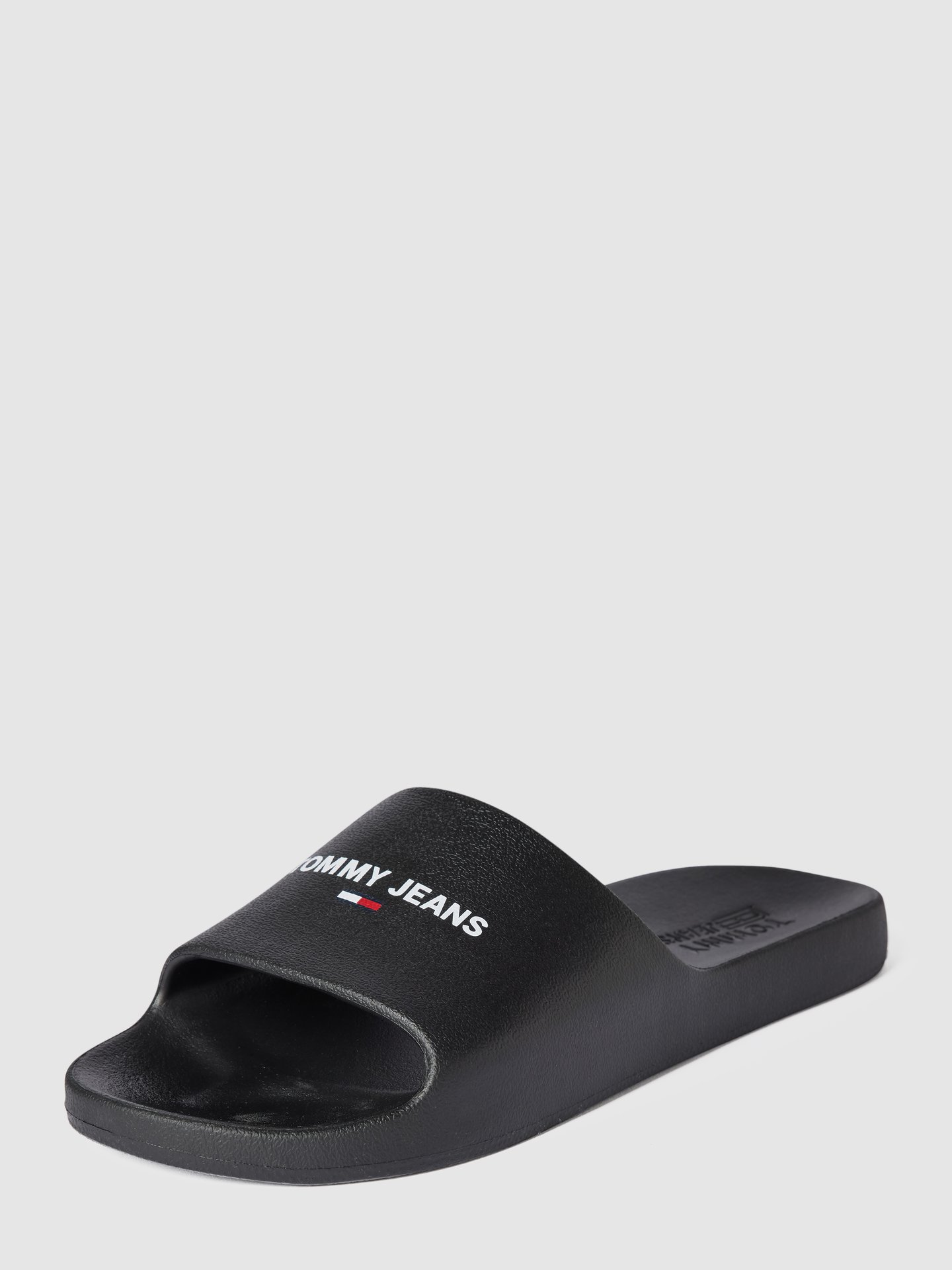 Tommy Jeans Slides mit Label-Print Schwarz 1