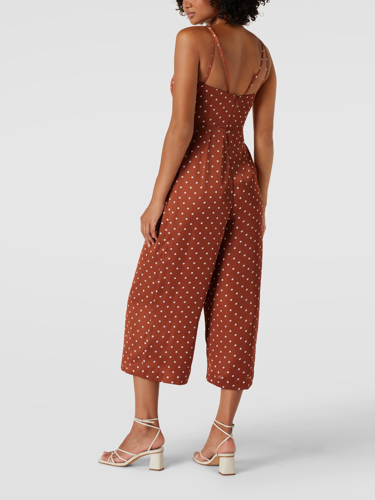 Jake*s Cocktail Jumpsuit met polkadots in chocoladebruin online kopen P&C