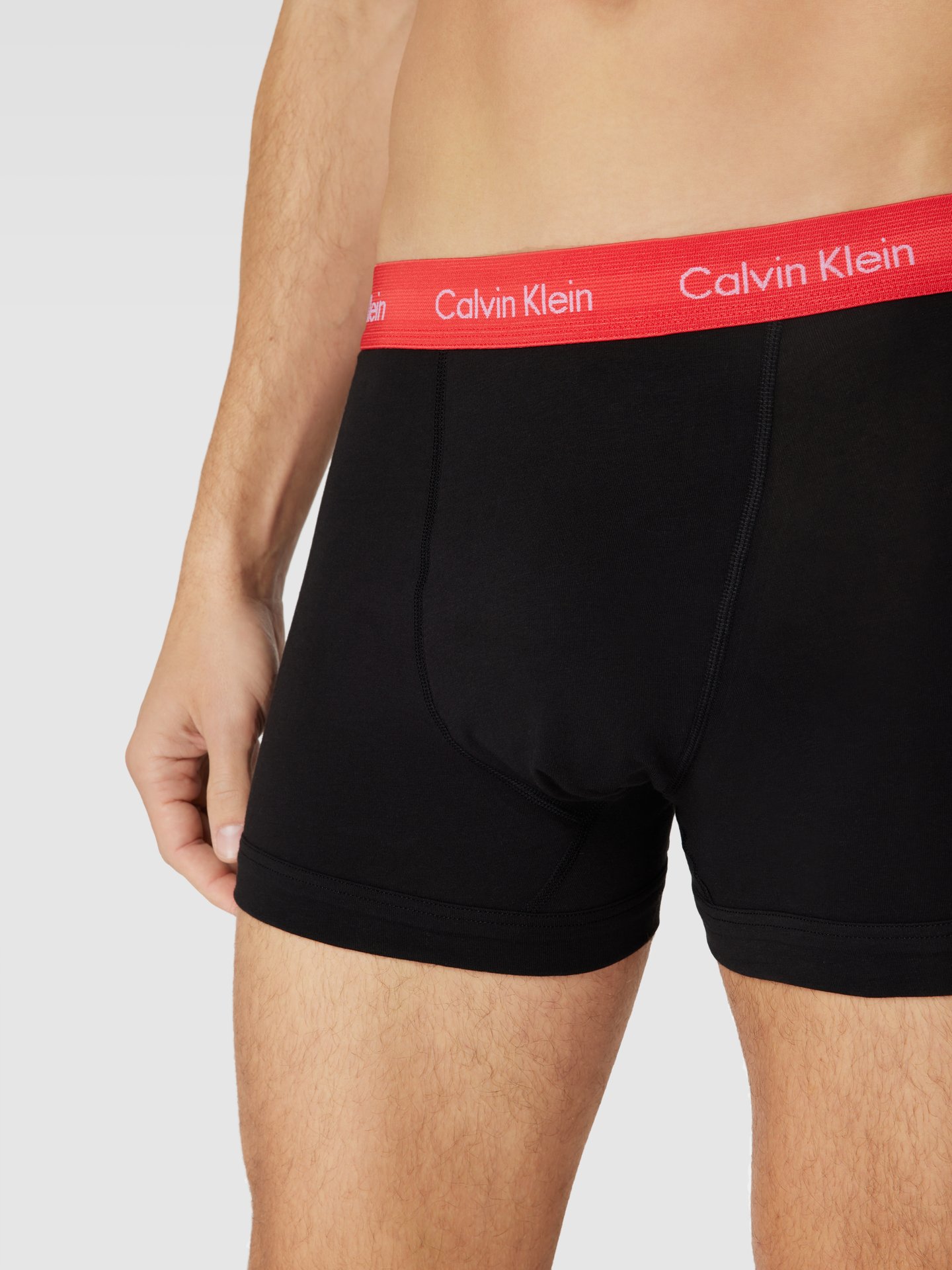 Calvin Klein Underwear Trunks mit LabelDetails im 3erPack (schwarz