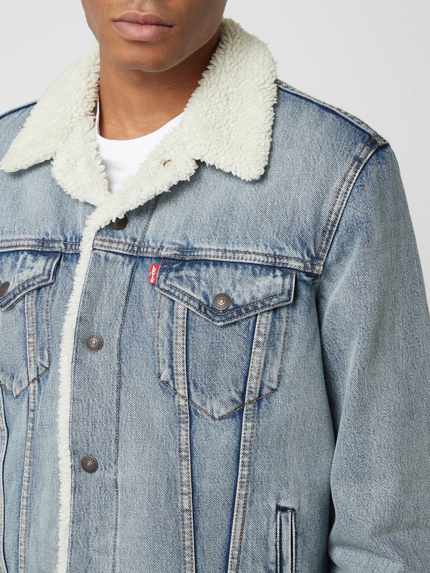 Levi's® Bleached Sherpa Trucker Jacket (jeans) online kaufen