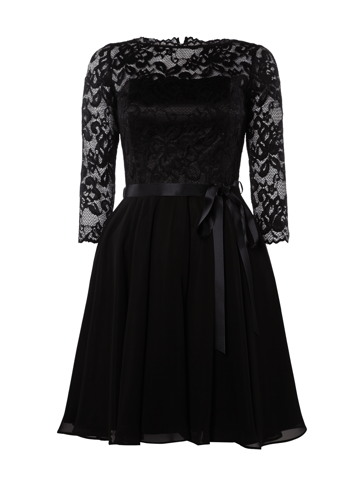 Swing Cocktailkleid mit Oberteil aus Spitze (schwarz) online kaufen