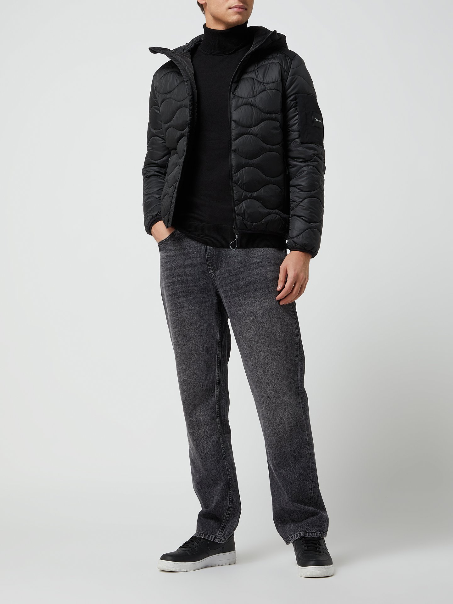 CK Calvin Klein Steppjacke mit Kapuze (schwarz) online kaufen