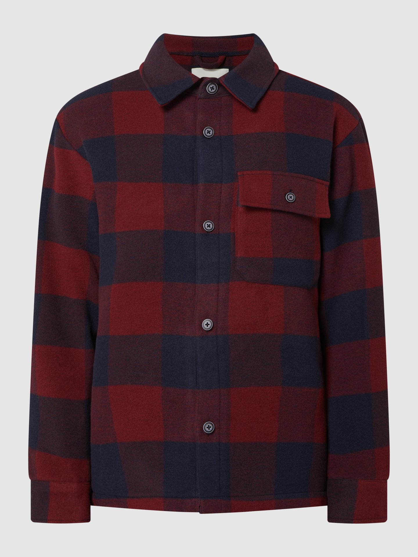 Tom Tailor Denim Hemdjacke mit Wattierung Dunkelrot 2