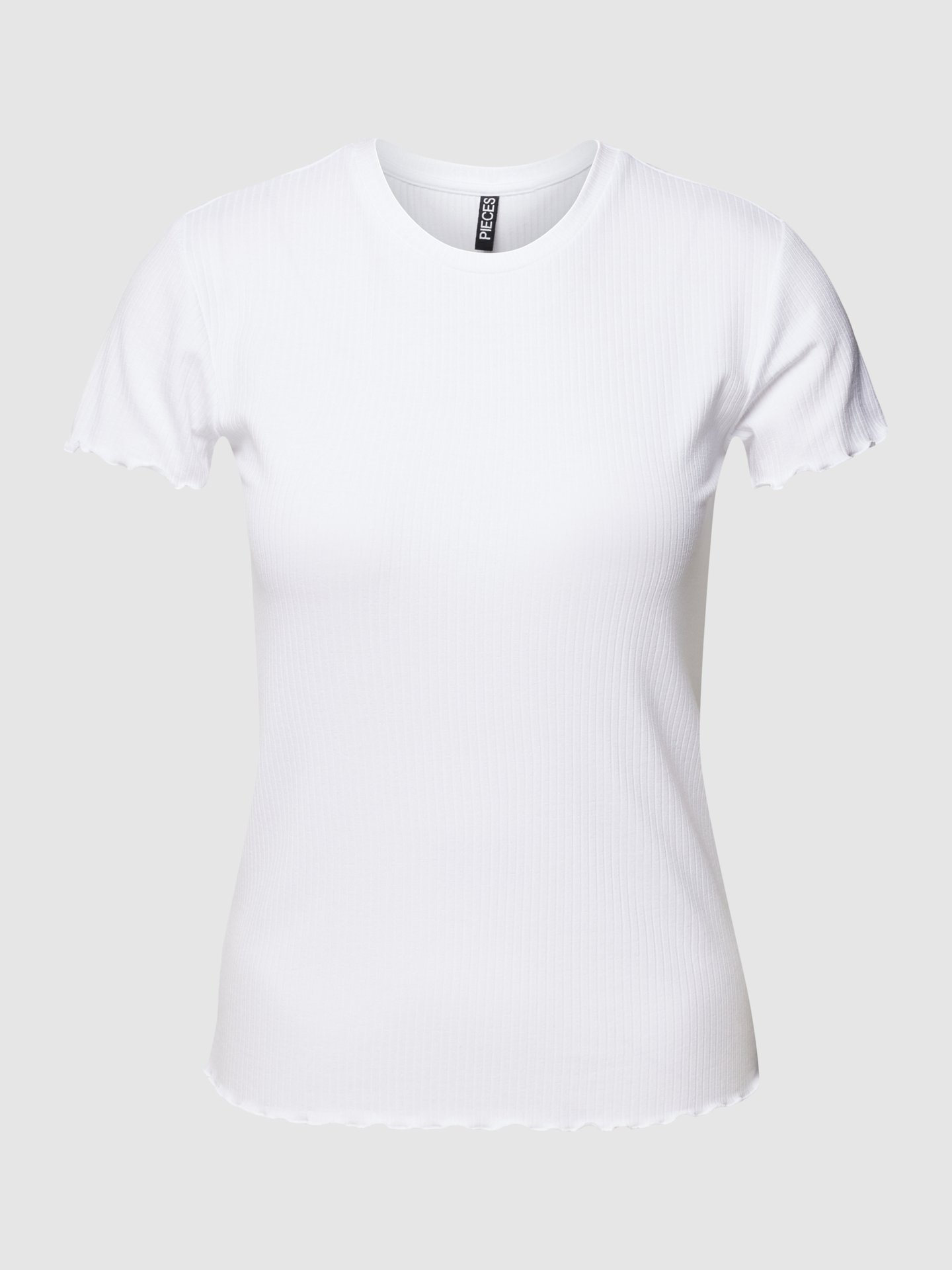 PIECES T-Shirt Donna A Manica Lunga - Girocollo, 92% Cotone E 8% Elastan, Morbida E Confortevole