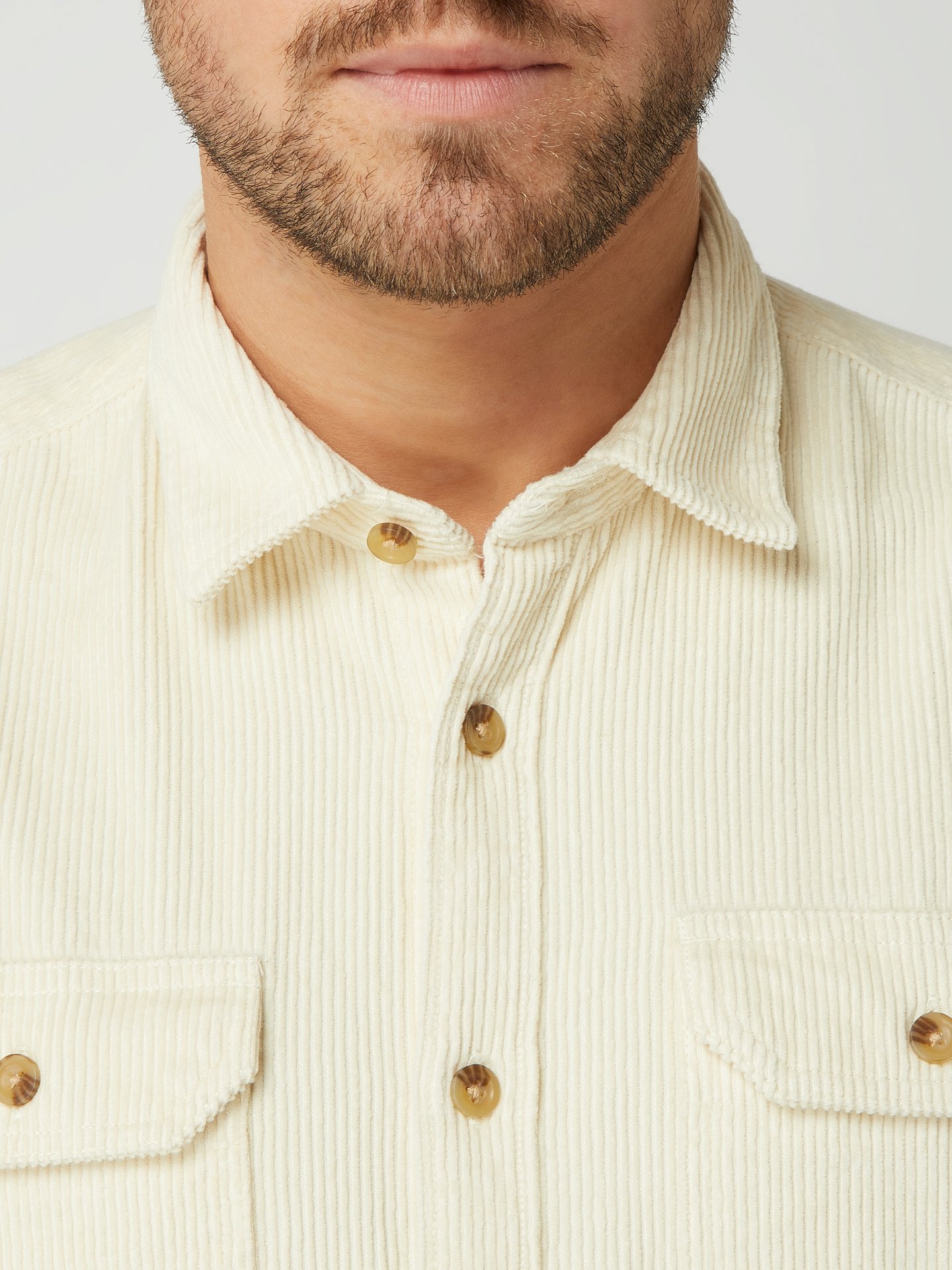 S.Oliver Cordhemd Regular Fit - Streifenoptik Mit Brusttasche