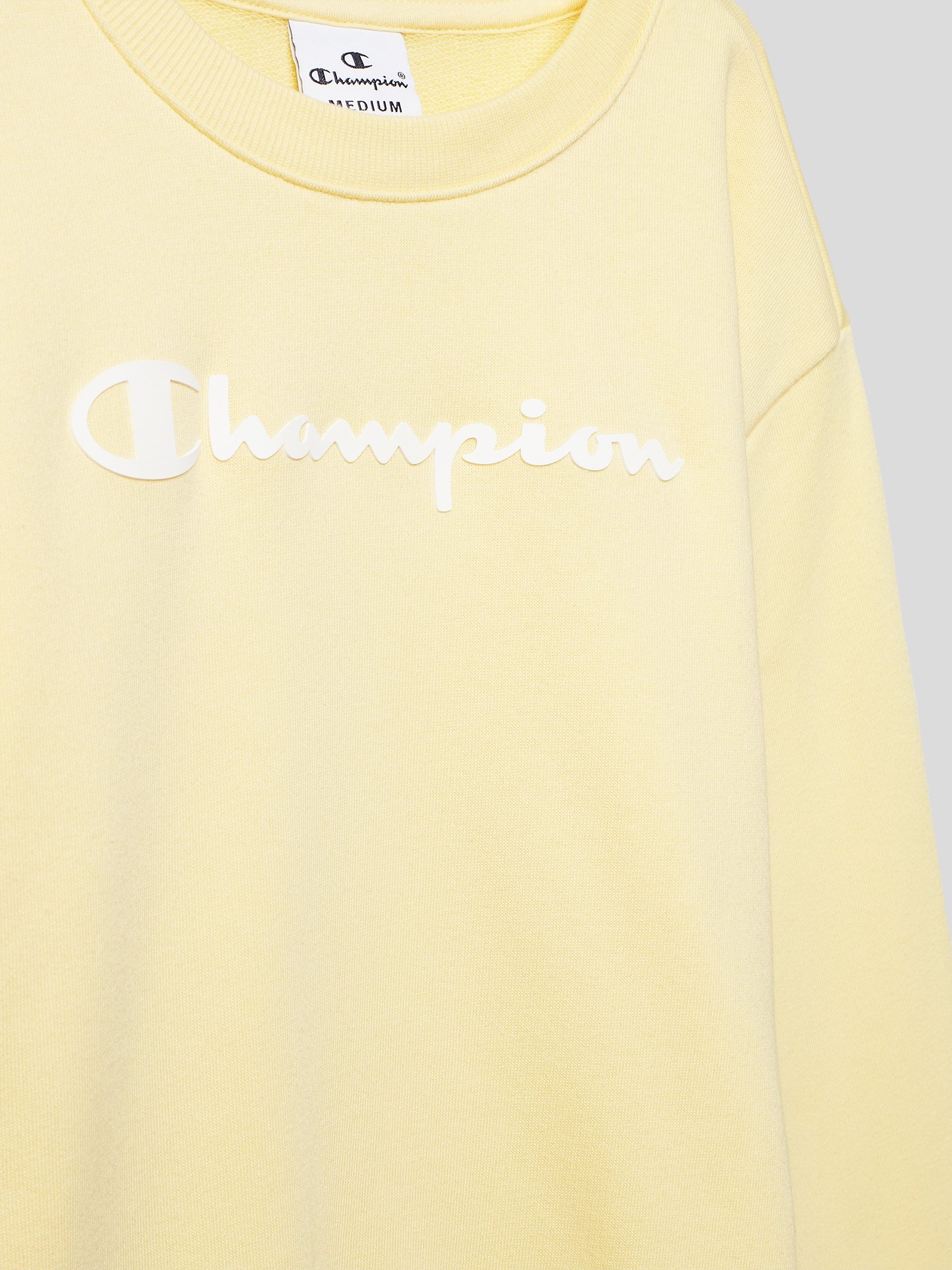 maximaal Overgang mode CHAMPION Sweatshirt met labelopschrift in lichtgeel online kopen | P&C