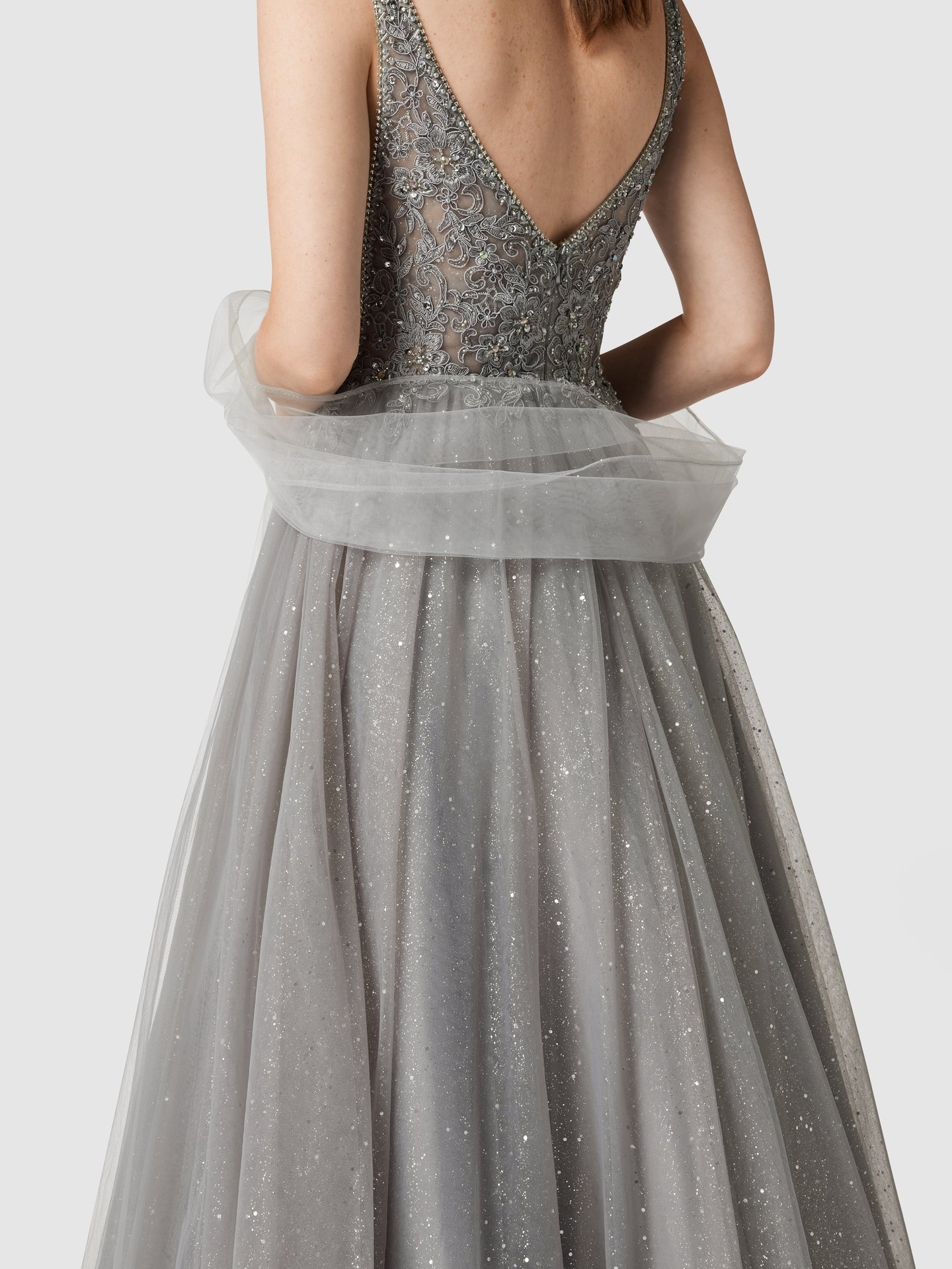 Mascara Abendkleid Mit Floralen Stickereien