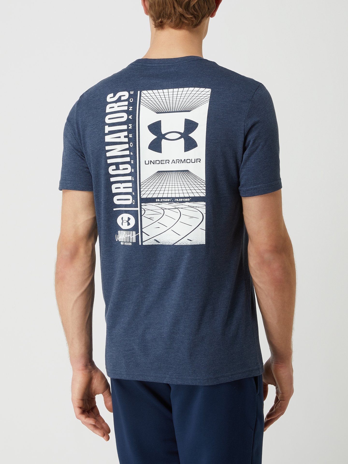 Under armour t shirt mit logo bleu online kaufen