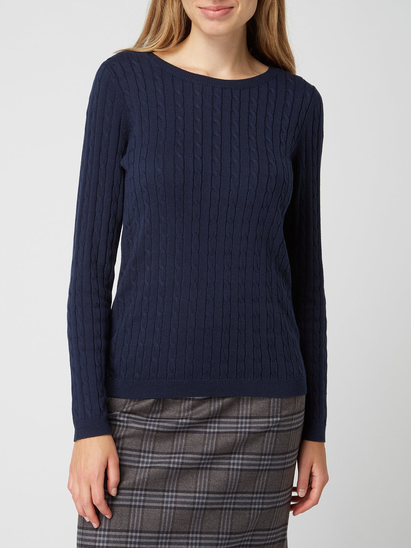 Montego Pullover aus Zopfstrick (marineblau) online kaufen