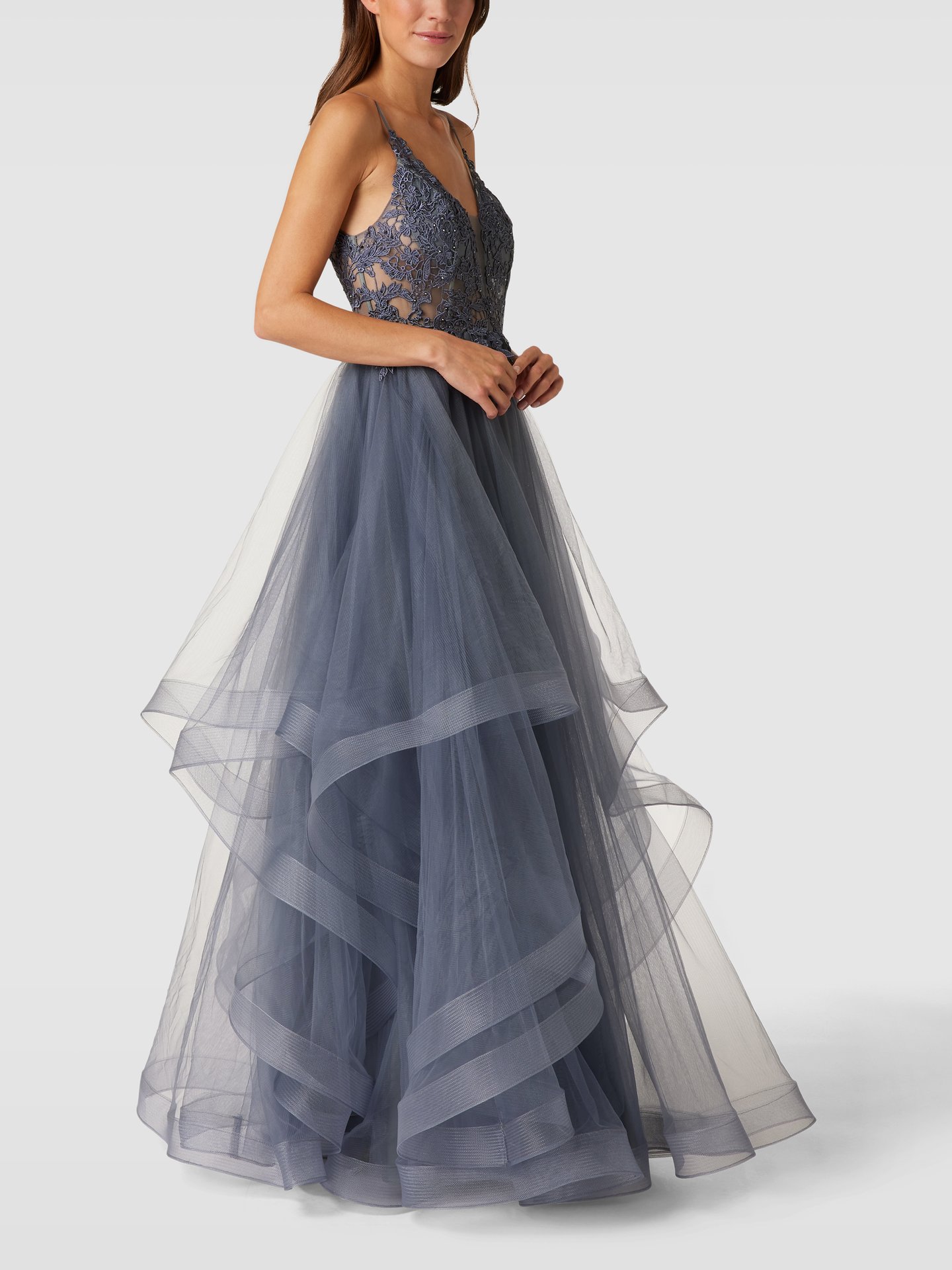 Mascara Abendkleid Mit Floralen Stickereien