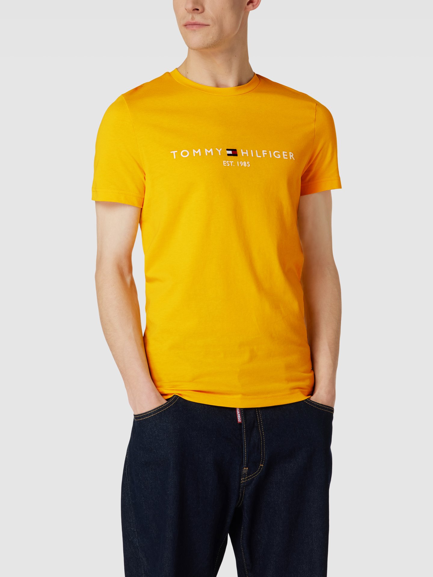 mustard tommy hilfiger t shirt