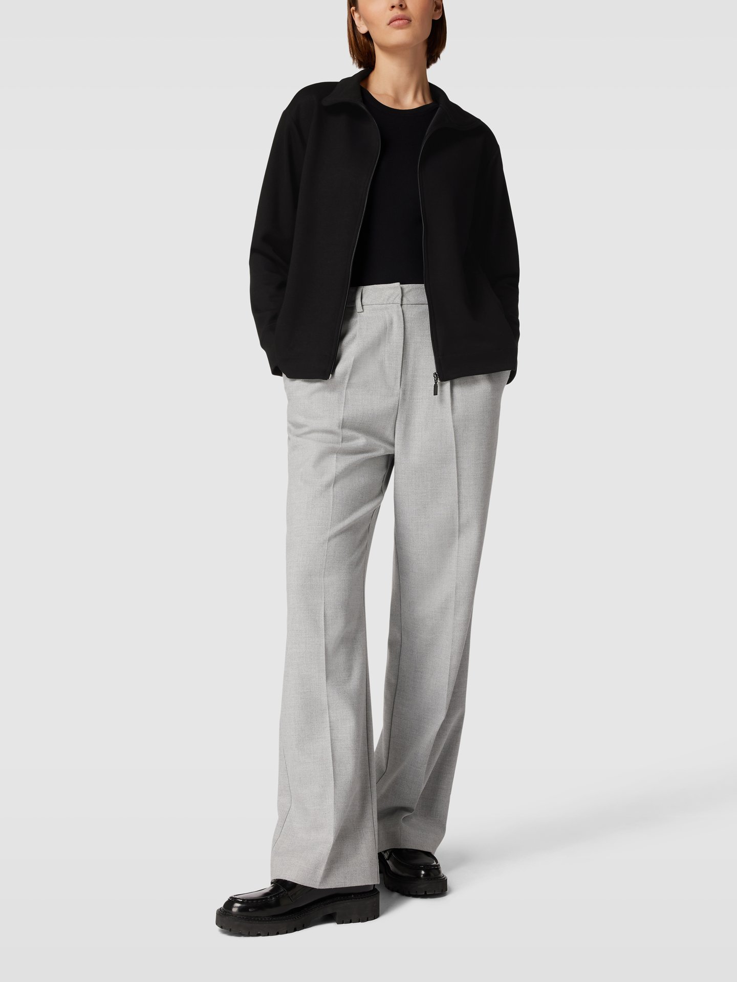 Lacoste Sweatjack met opstaande kraag in bordeaux online kopen | P&C