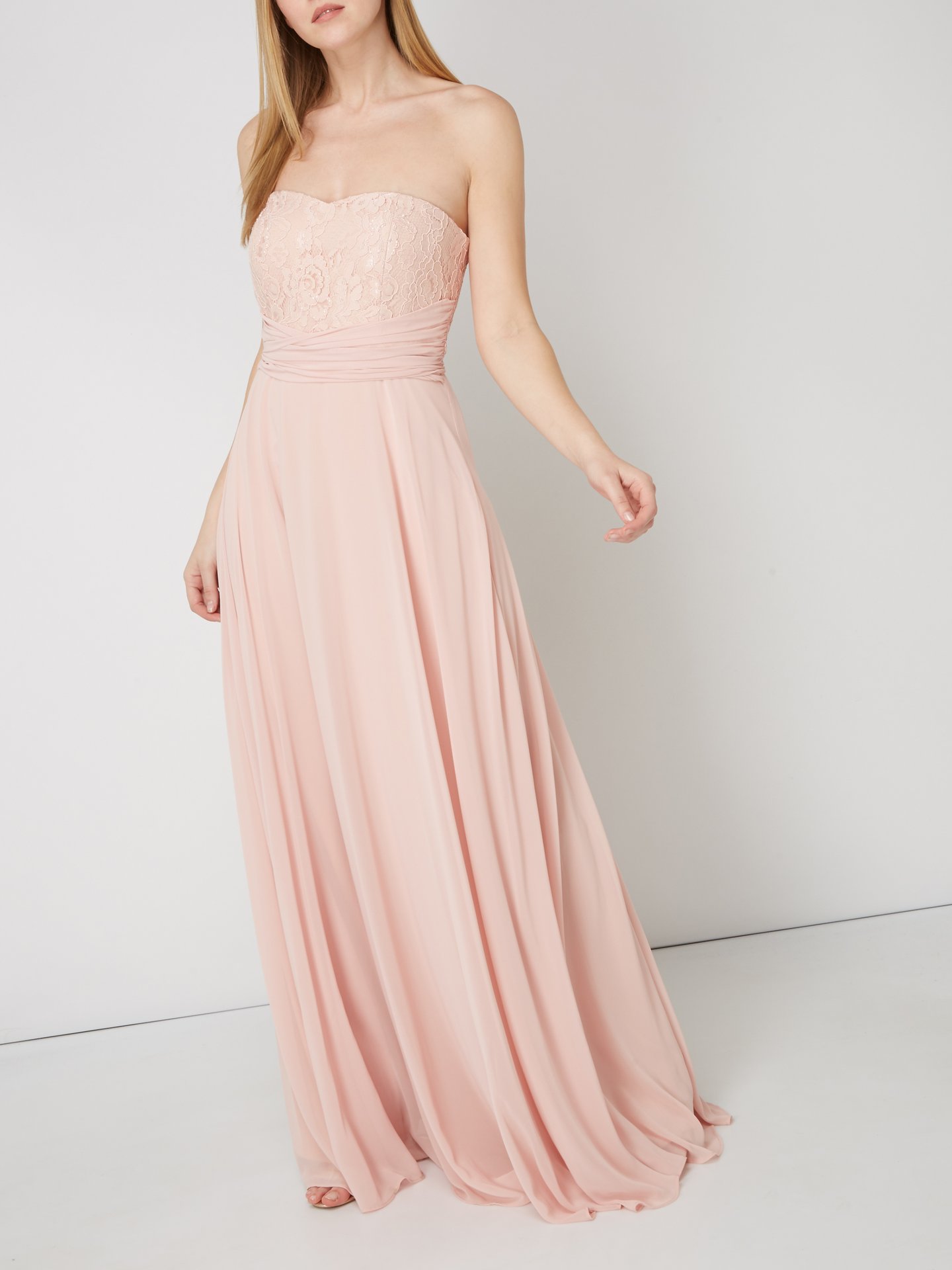 Jake*s Cocktail Off Shoulder Abendkleid mit Zierperlenbesatz (hellrosa ...