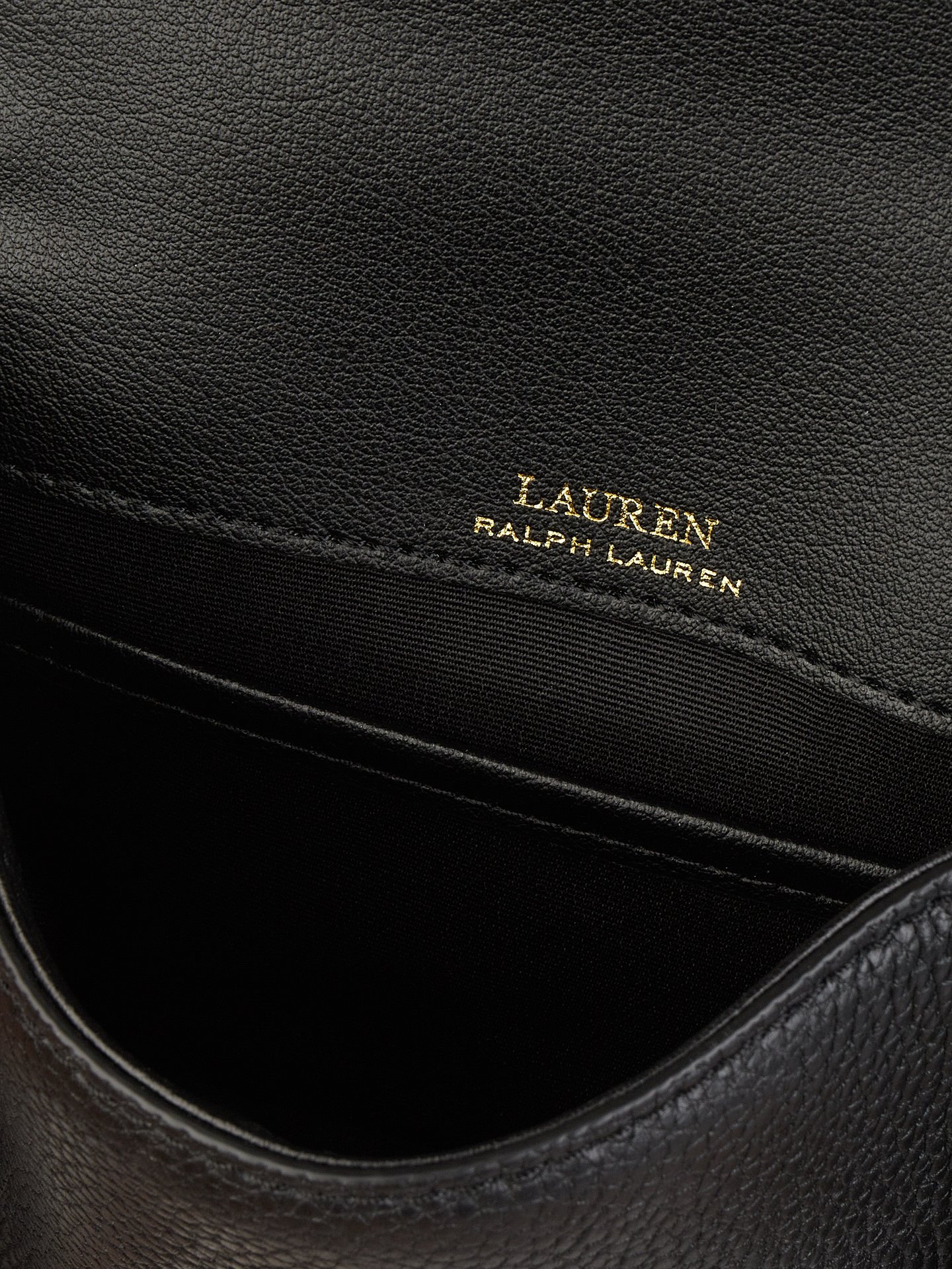 Lauren Ralph Lauren Crossbodytas van leer, model 'Elmswood' in zwart
