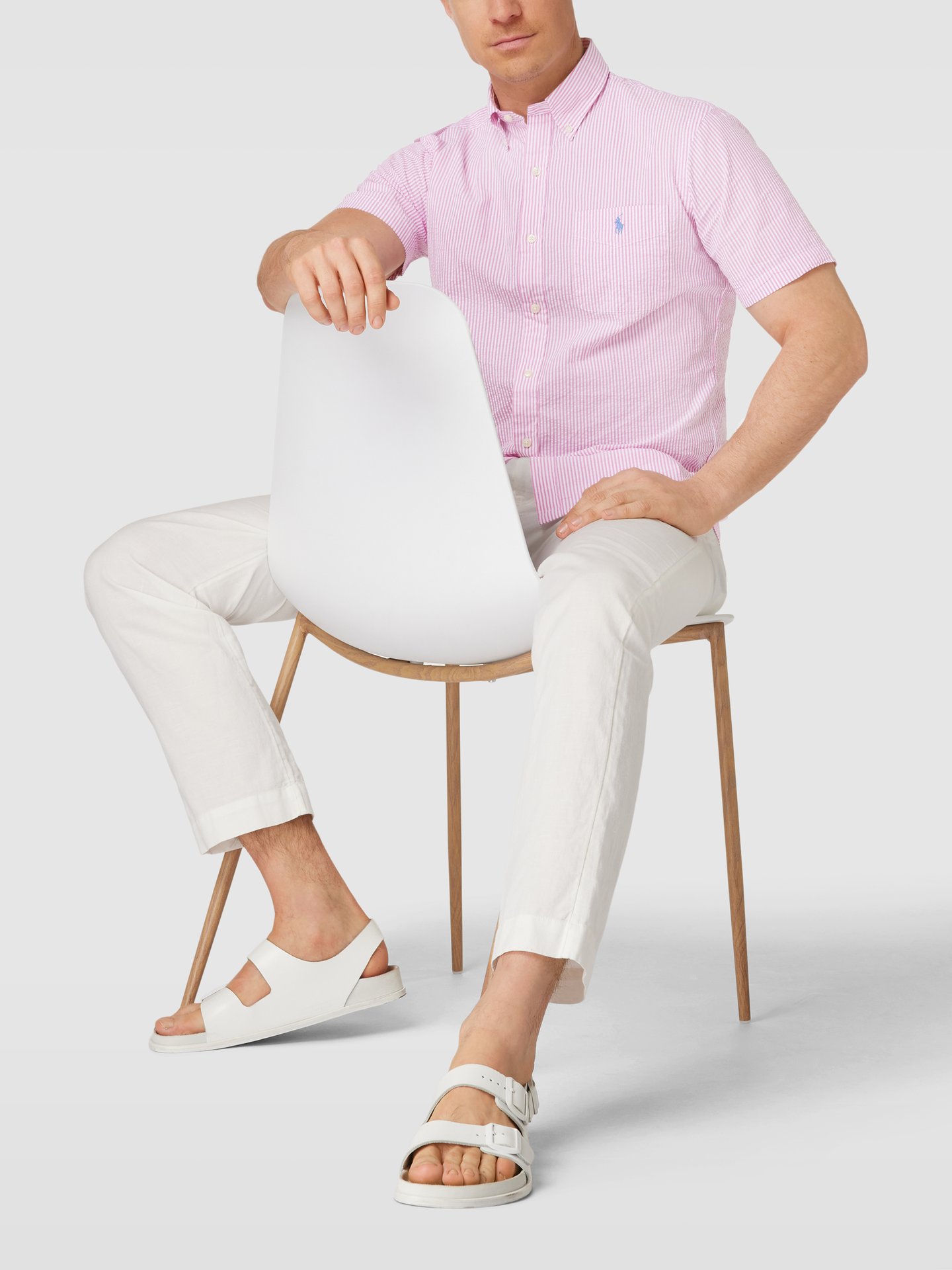 Polo Ralph Lauren Untucked Fit Freizeithemd mit Streifenmuster (rosé)  online kaufen