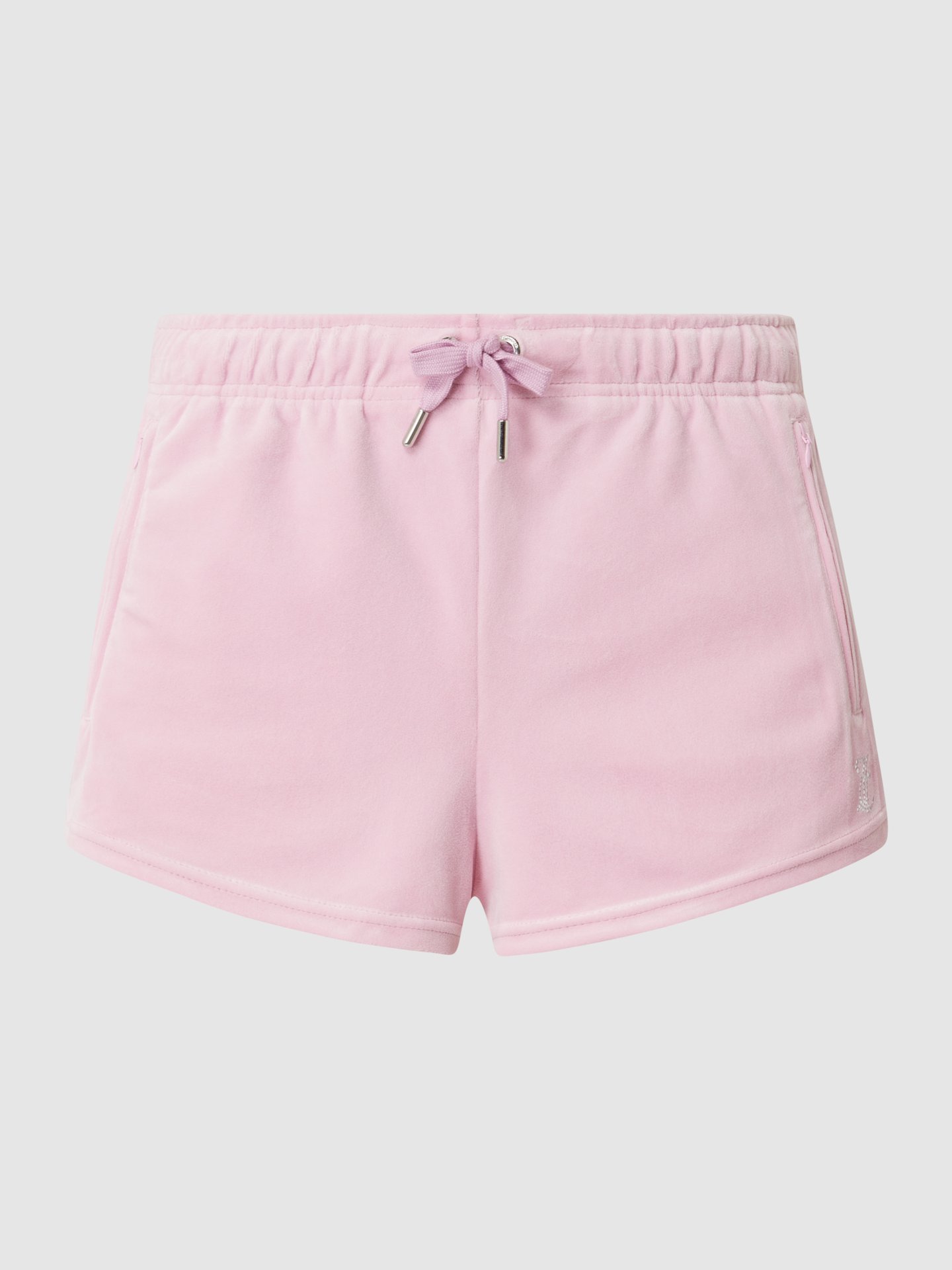 Juicy Couture korte broek van fluweel met strasssteentjes, model 