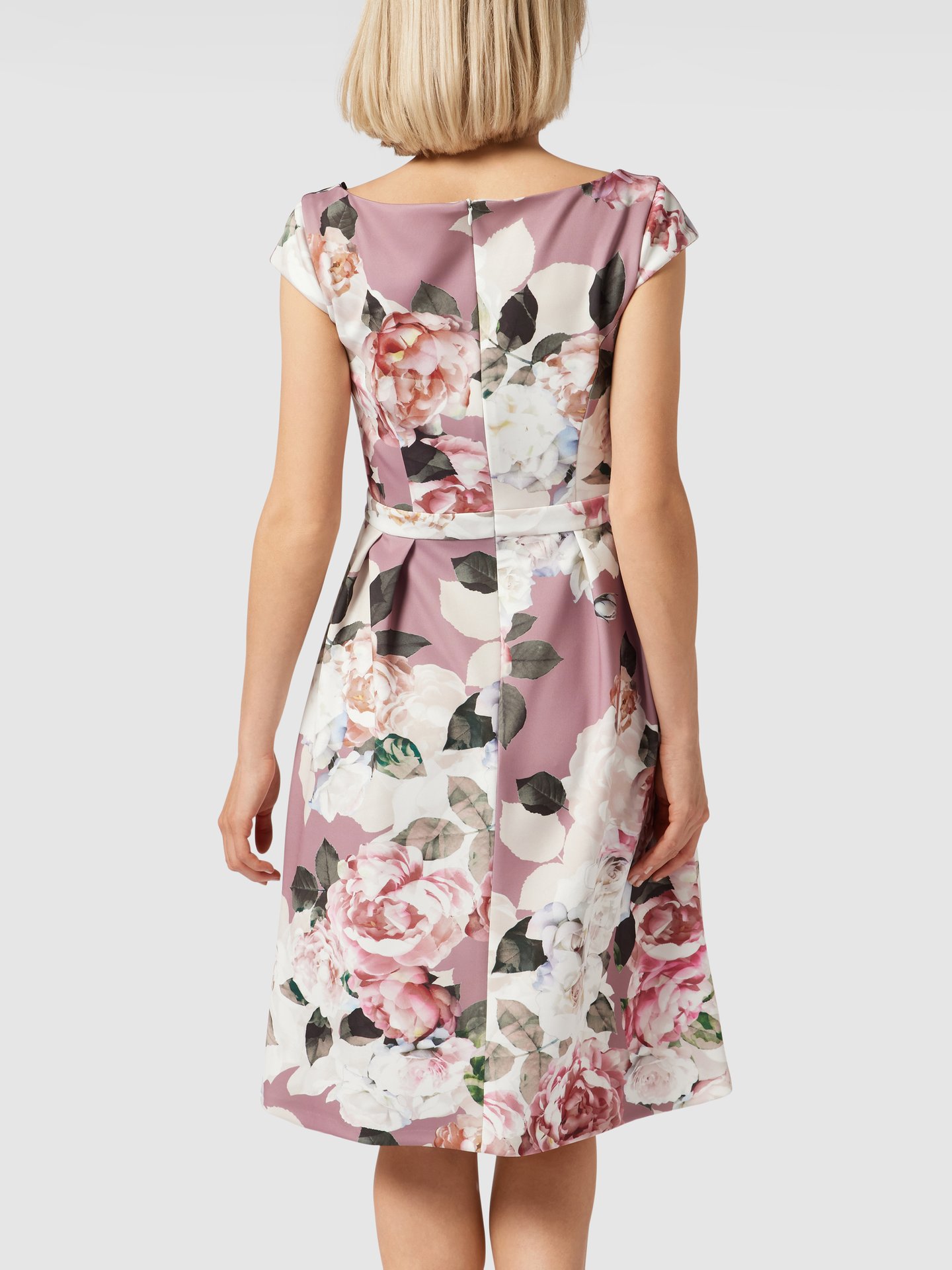 Swing Cocktailkleid mit floralem AlloverMuster (altrosa) online kaufen