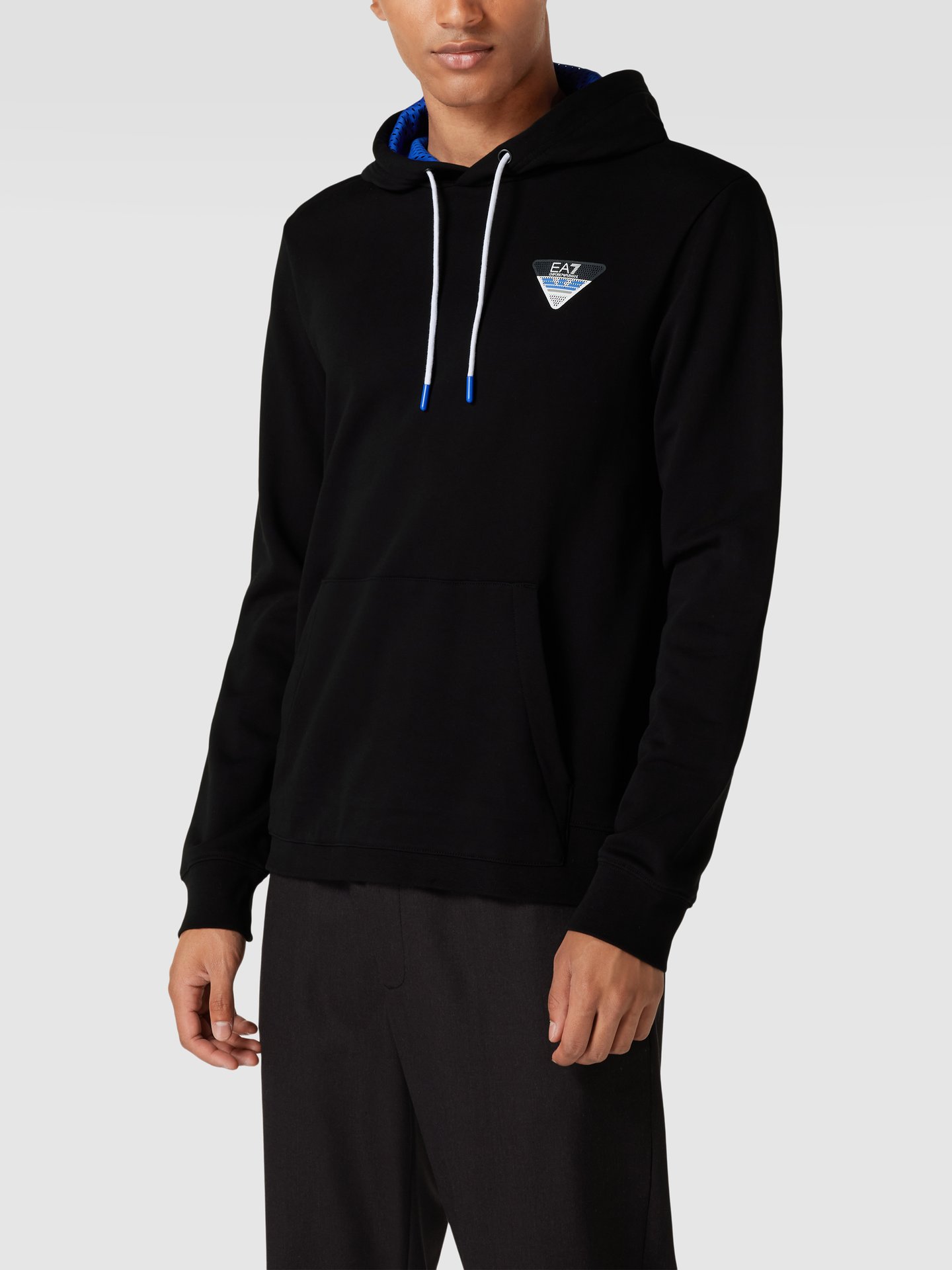 EA7 Emporio Armani Hoodie mit Logo-Print (schwarz) online kaufen