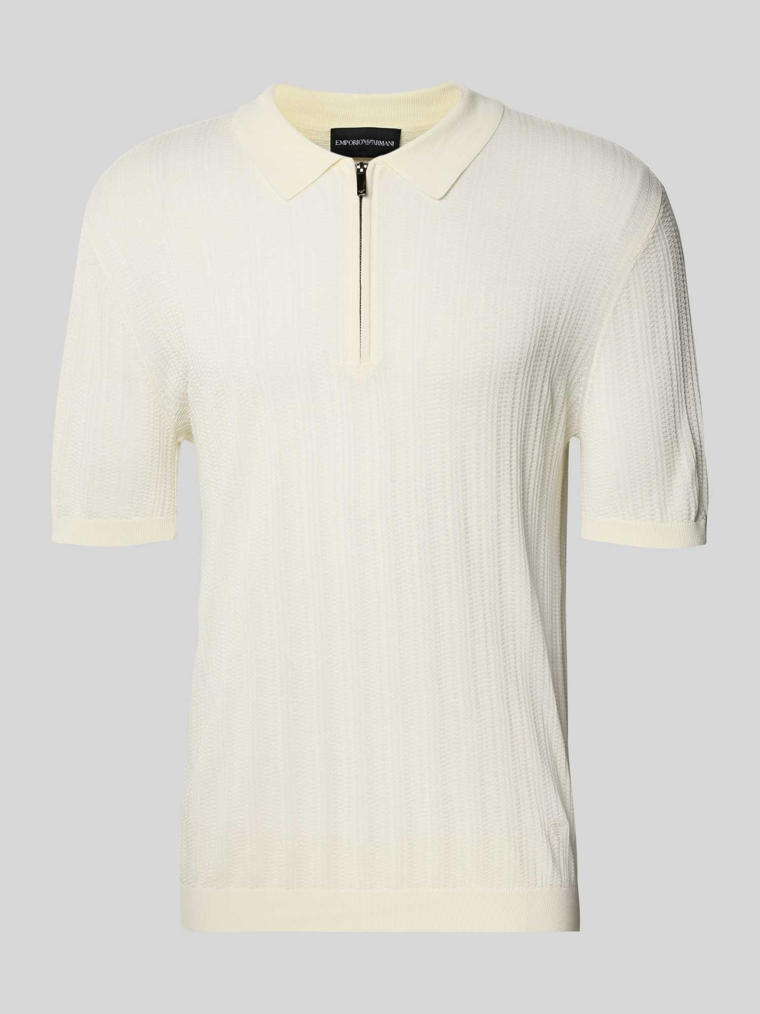 Emporio Armani Herren Offwhite Poloshirts, Beige, Gr. Extra Groß