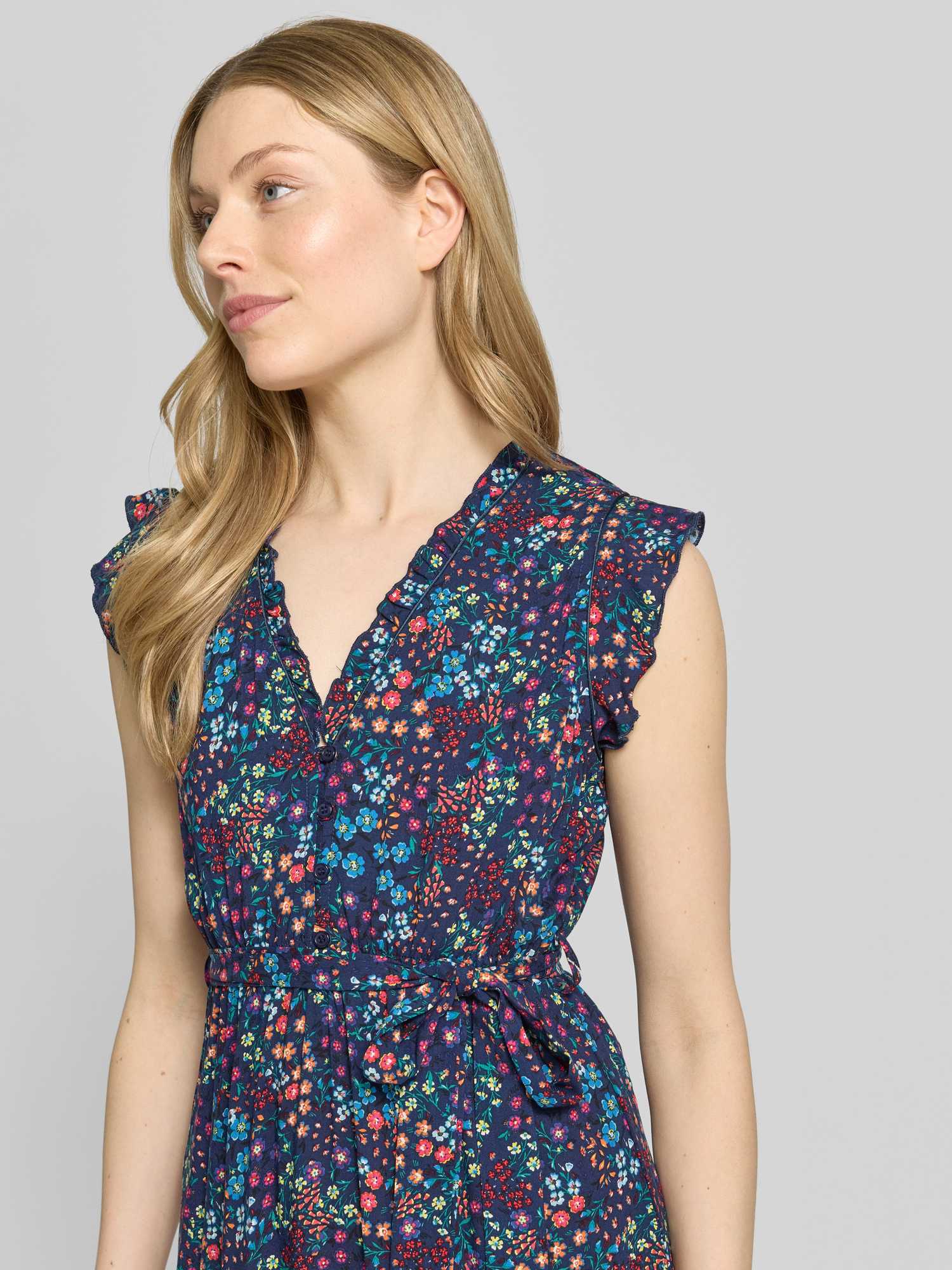 VAN GRAAF Apricot Damen Blau Minikleid Viskose Größe 34 - Bild 3