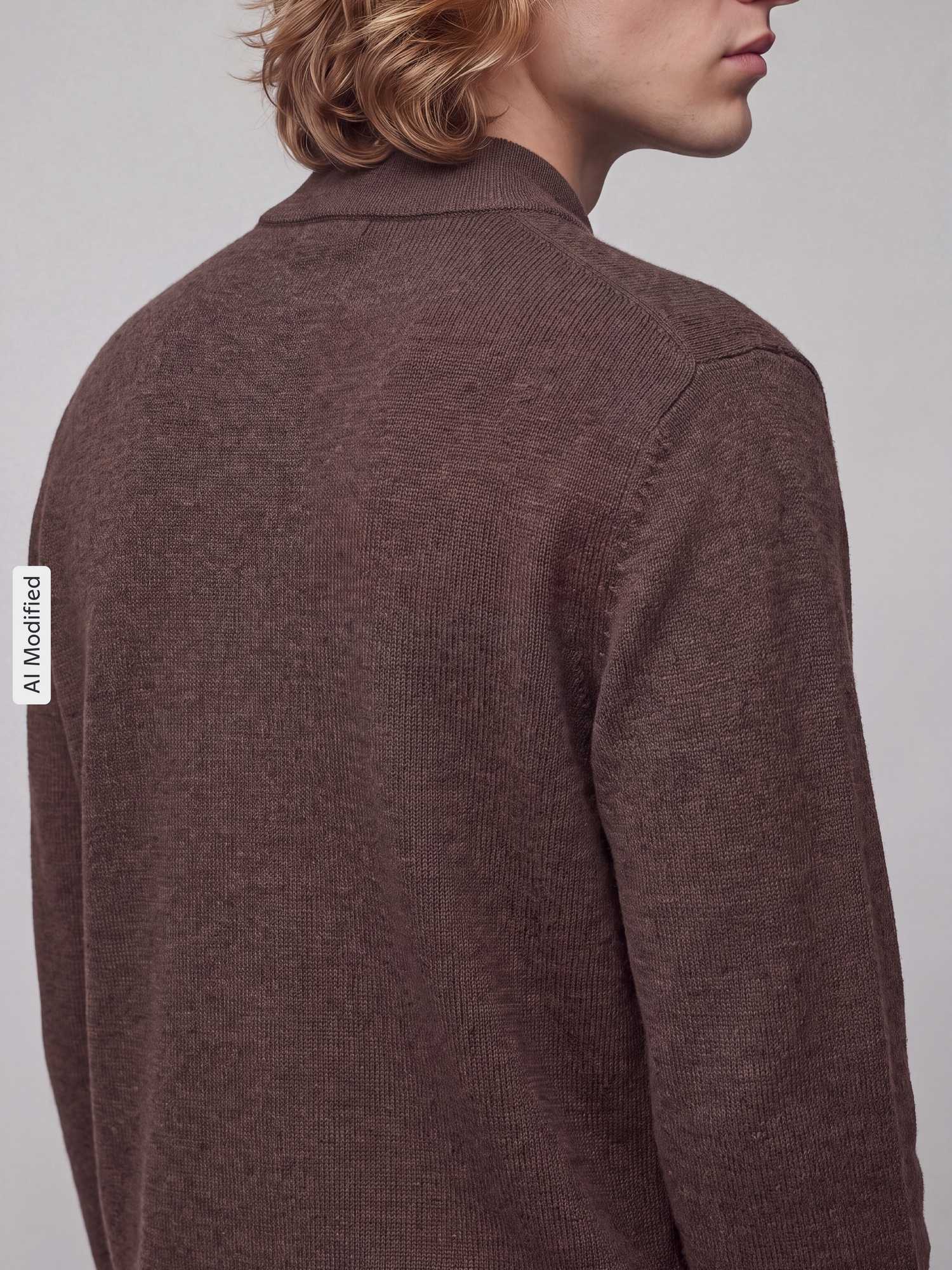 Only & Sons Herren Coffee Bean Troyer "Onsting Life Reg Half Zip Knit Noos" Baumwolle Regular Fit erhältlich in Größe XL/XXL von Baur - Bild 3