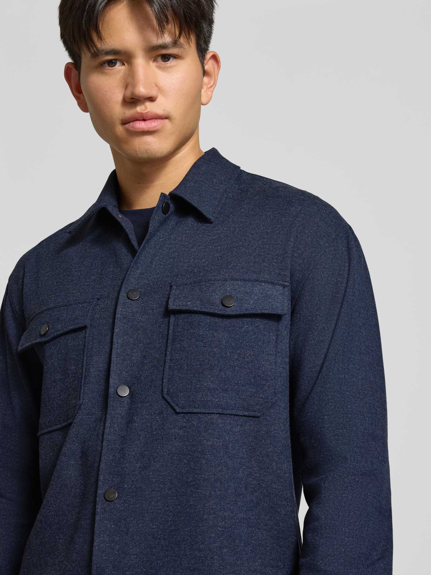 Only & Sons Herren Hemdjacke Regular Fit Dunkelblau XXL - Bild 2