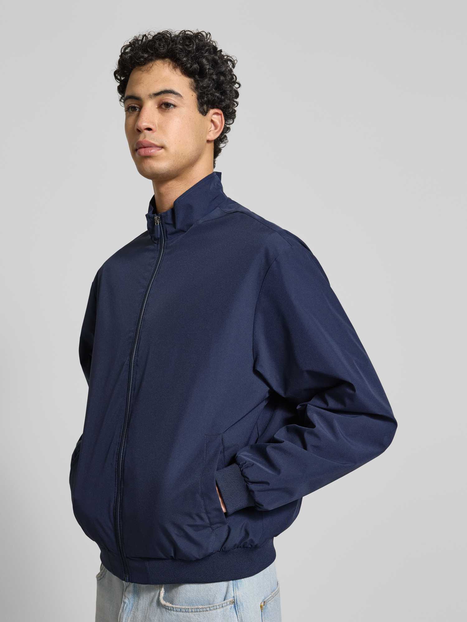 Jack & Jones, Herren, Leichte Jacken, Jjecharge Stand Collar Bomber Noos, Blau, (7XL, M) - Bild 4