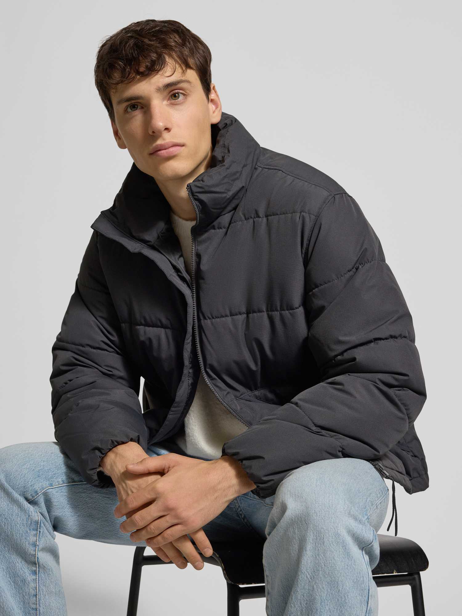 Only & Sons Herren Schwarz – Oversize-Steppjacke In - Bild 3