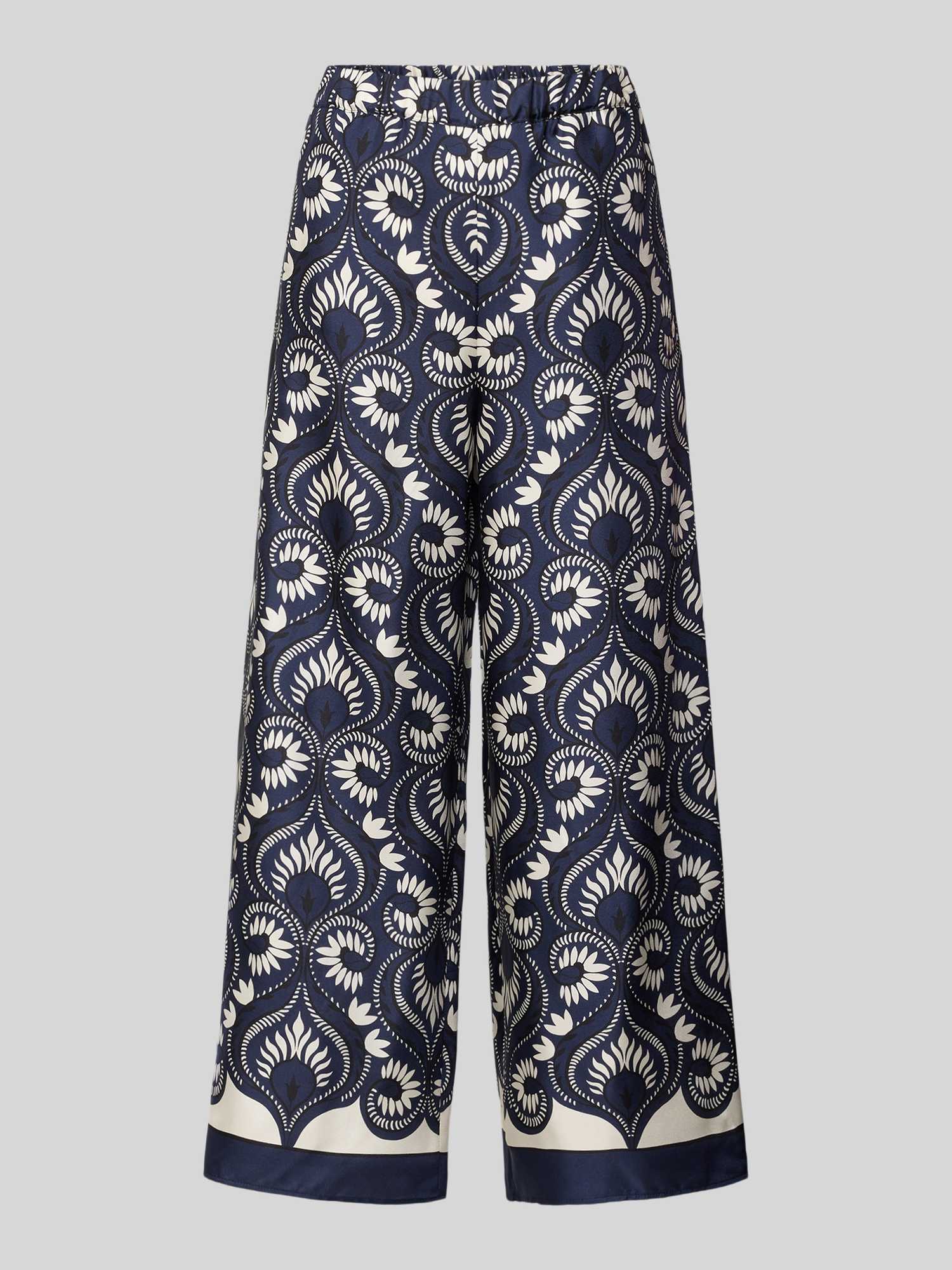 Weekend Max Mara Dames Wijde Broeken In Blauw/Turquoise Maat 38 