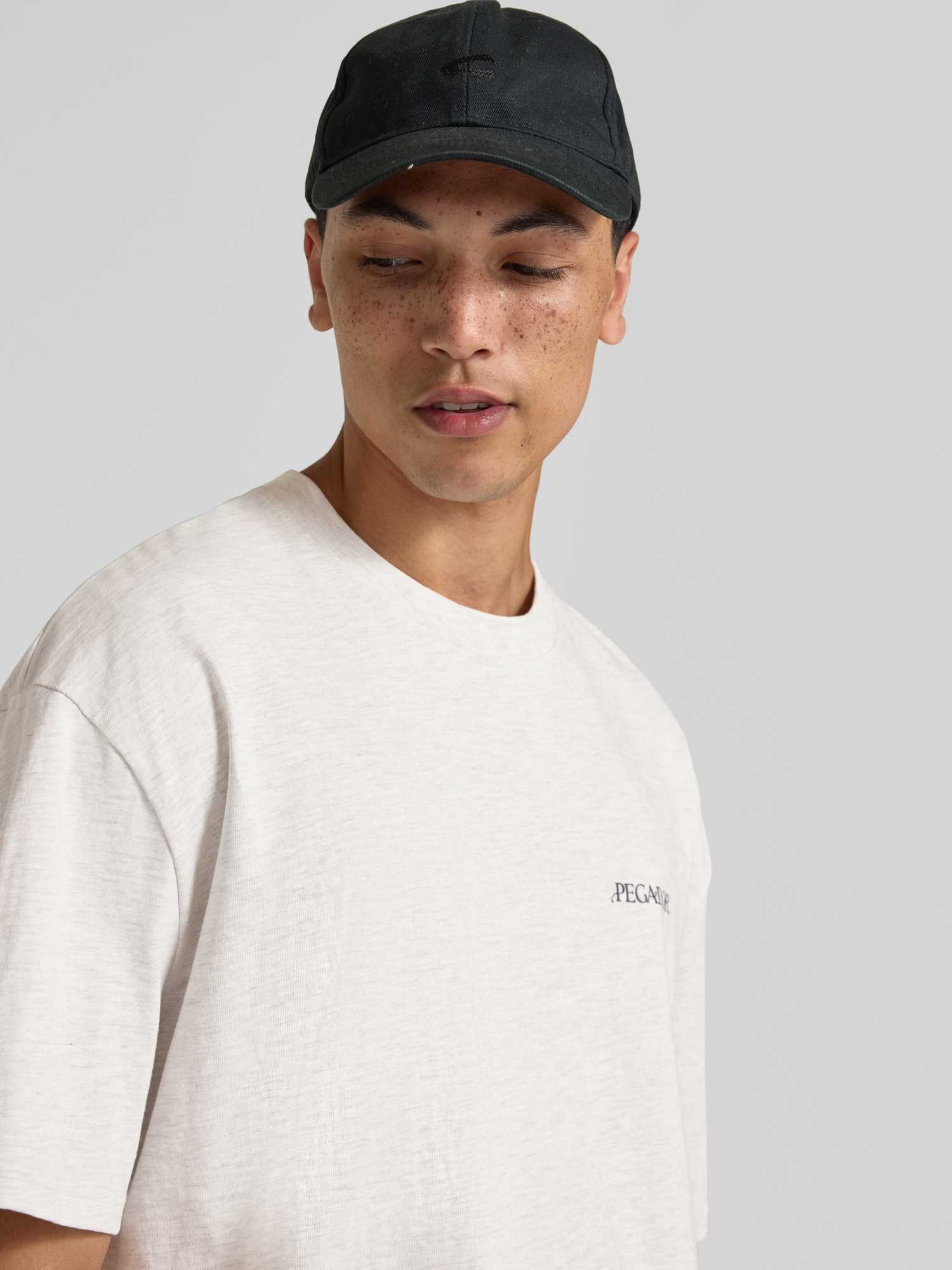 PEGADOR - Herren - T-Shirt - Oversized - Miles - Hellgrau Melange - L - Bild 2