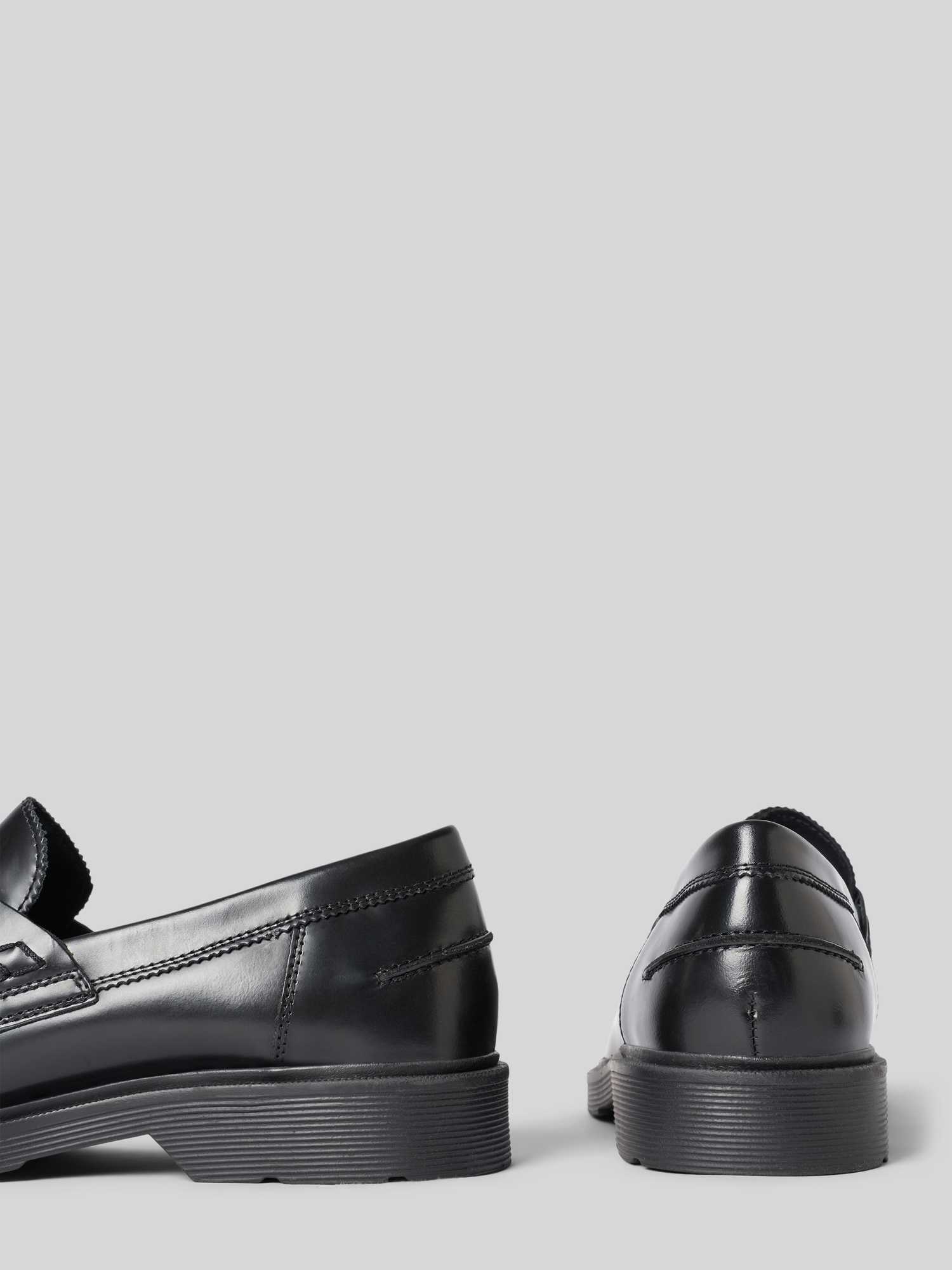 Jack & Jones Herren Schwarz Mokassins Aus Leder Dax - Bild 4