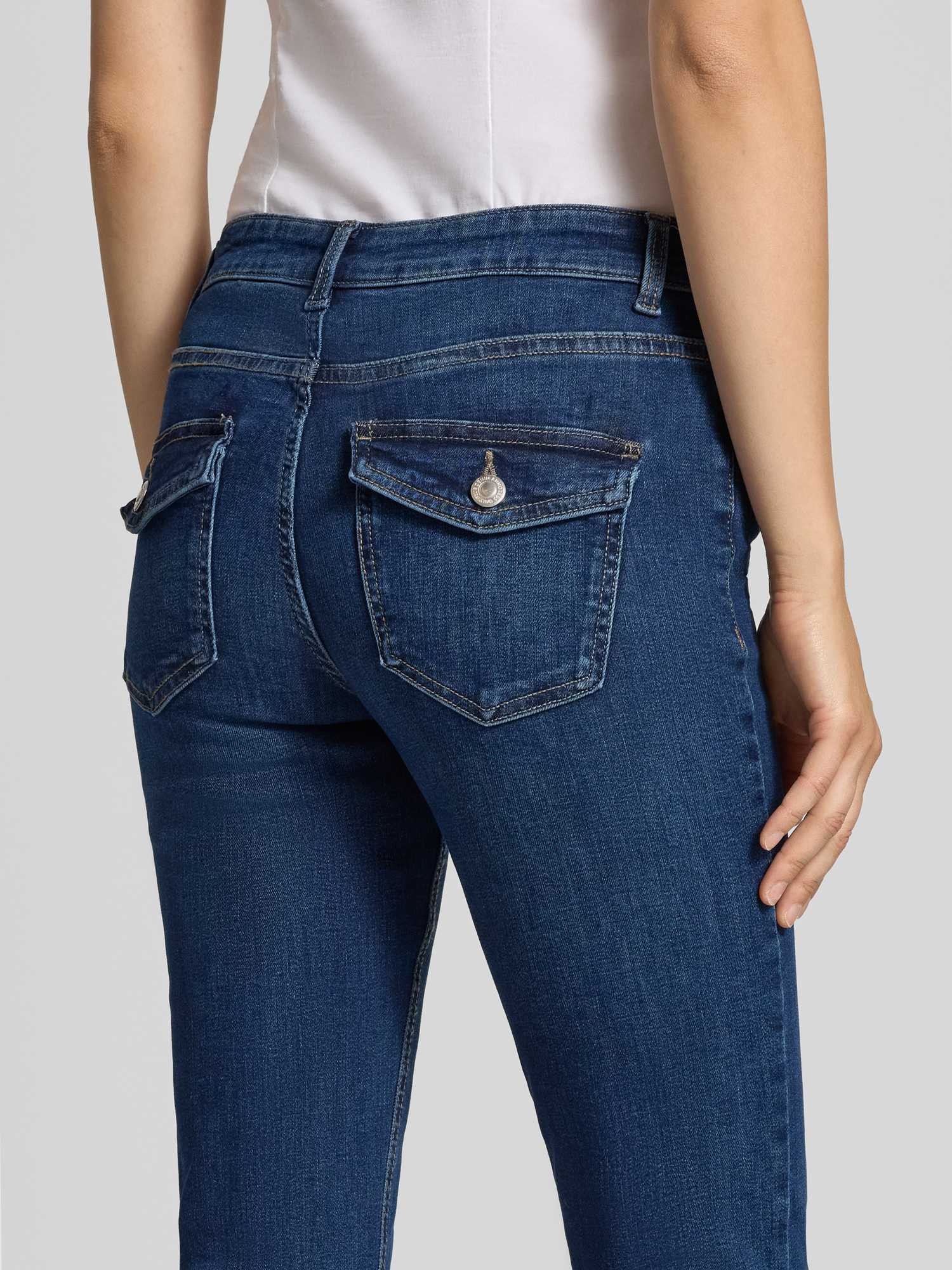 Only, Damen, Jeans, Onlblush Mw Back Pock Flared Pim134 Dnm, Blau, (32) - Bild 6
