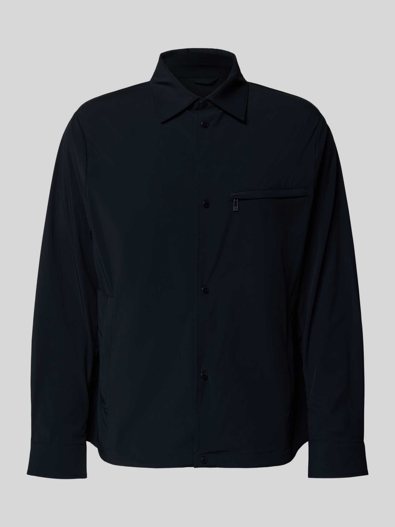 Armani Exchange Herren Dunkelblau Blouson Mit Kentkragen Und Brusttasche Klein