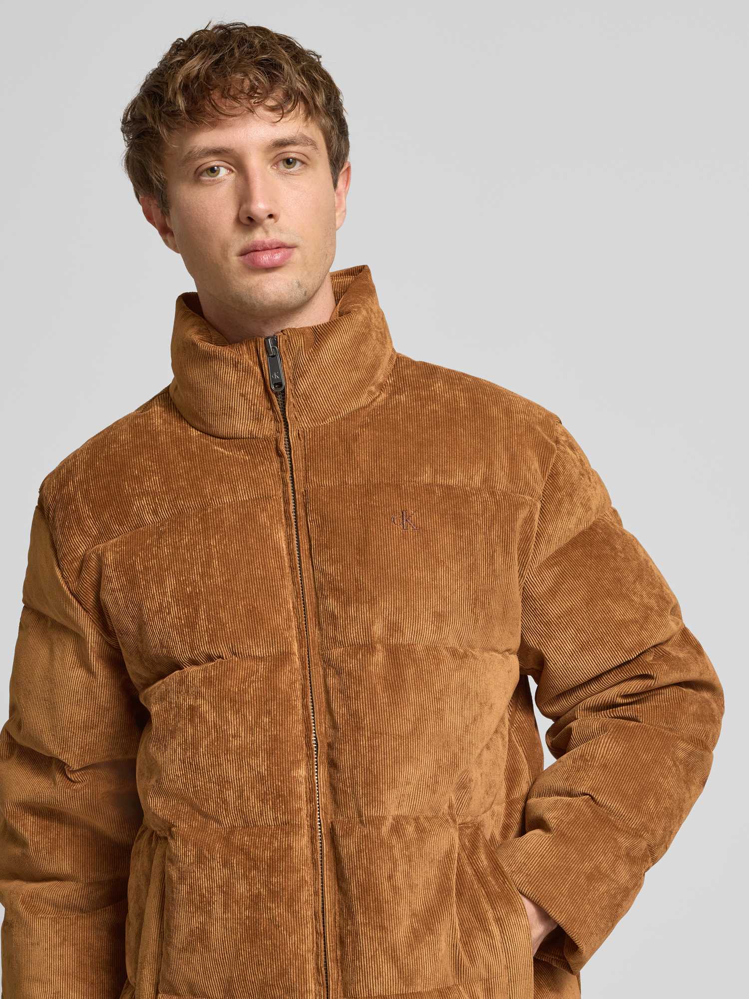 Calvin Klein Jeans Herren Braun Ls Corduroy Mid Wt Puffer Jacket - Bild 3