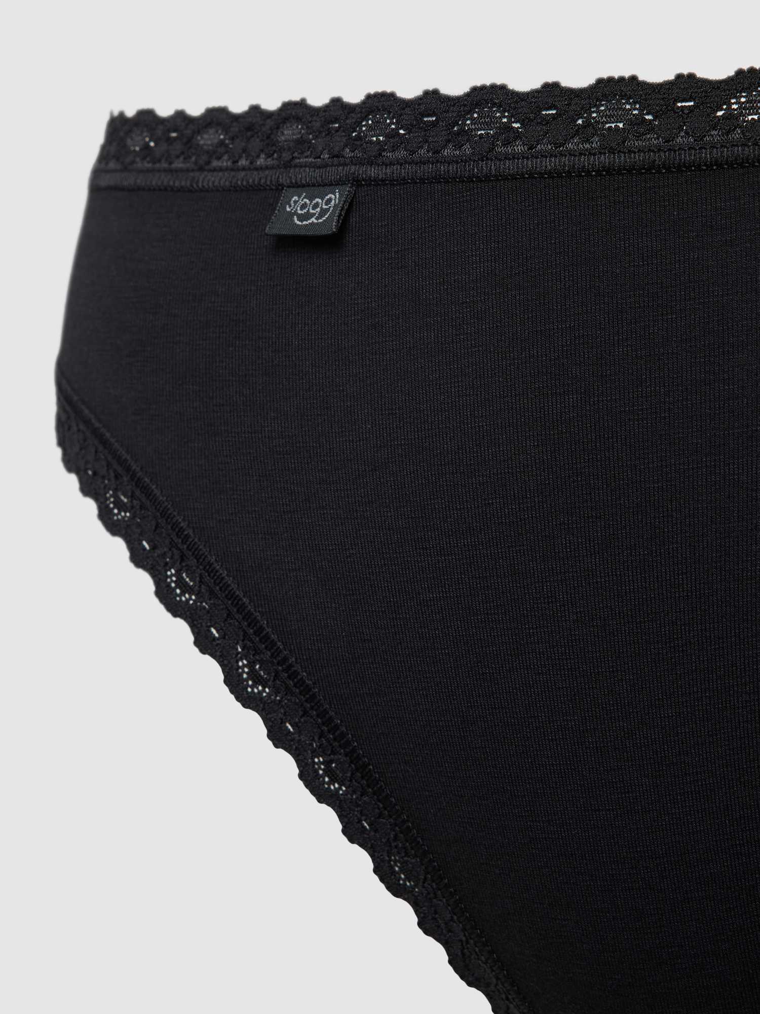 Sloggi Schwarz 24/7 Cotton Lace Tai Slip 2+1 Multipack 10167199, 46 - Bild 4
