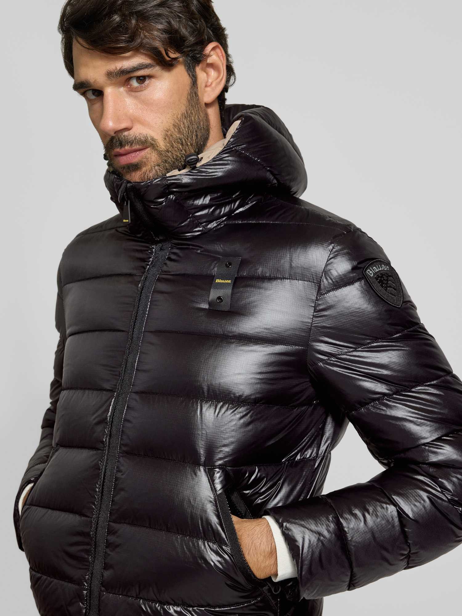Blauer Herren Schwarz Steppjacke Adams, Gr. M - Image 5