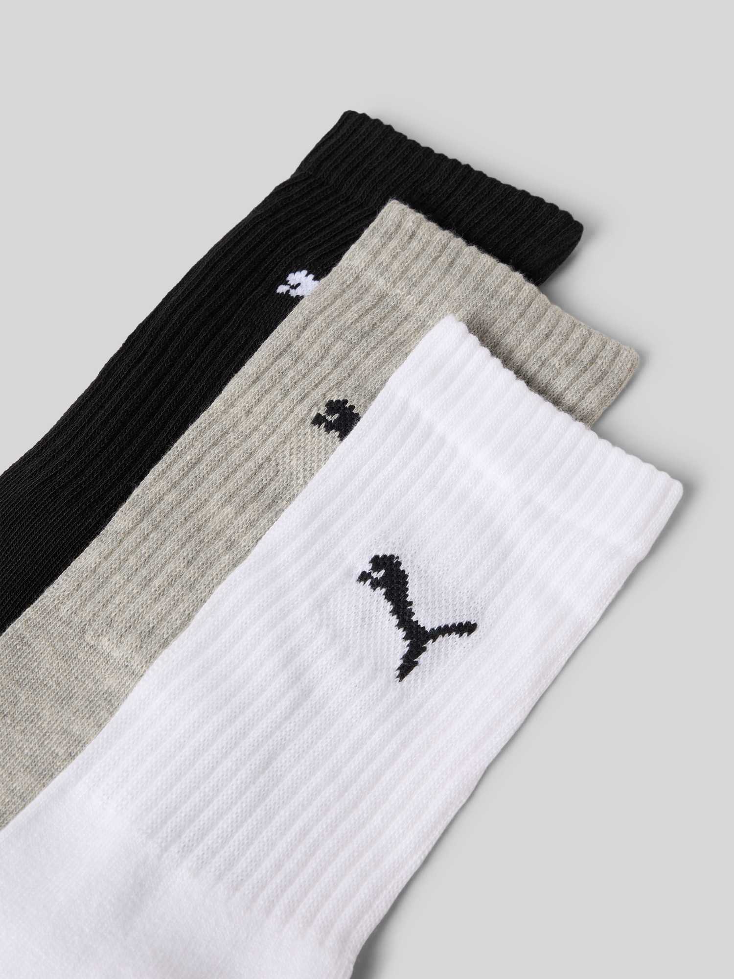 PUMA Crew Sock (3-Pack), Clothing, White/Grey/Black, 35-38 - Bild 9