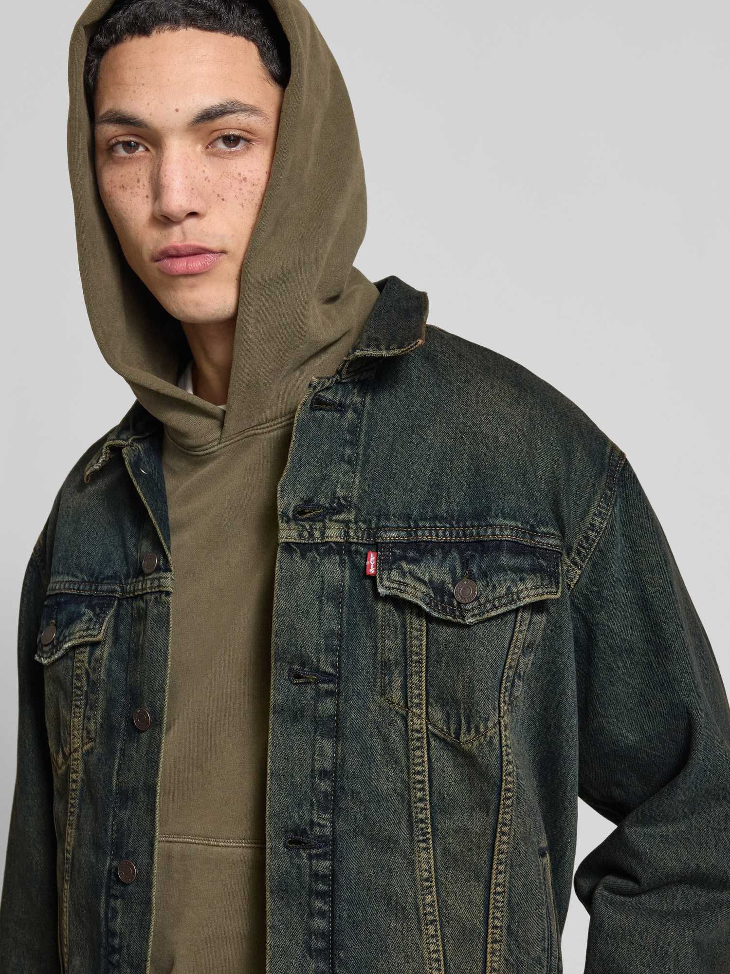 Levi's® Herren Jeansjacke Dunkelblau Größe M 100% Baumwolle - Bild 2