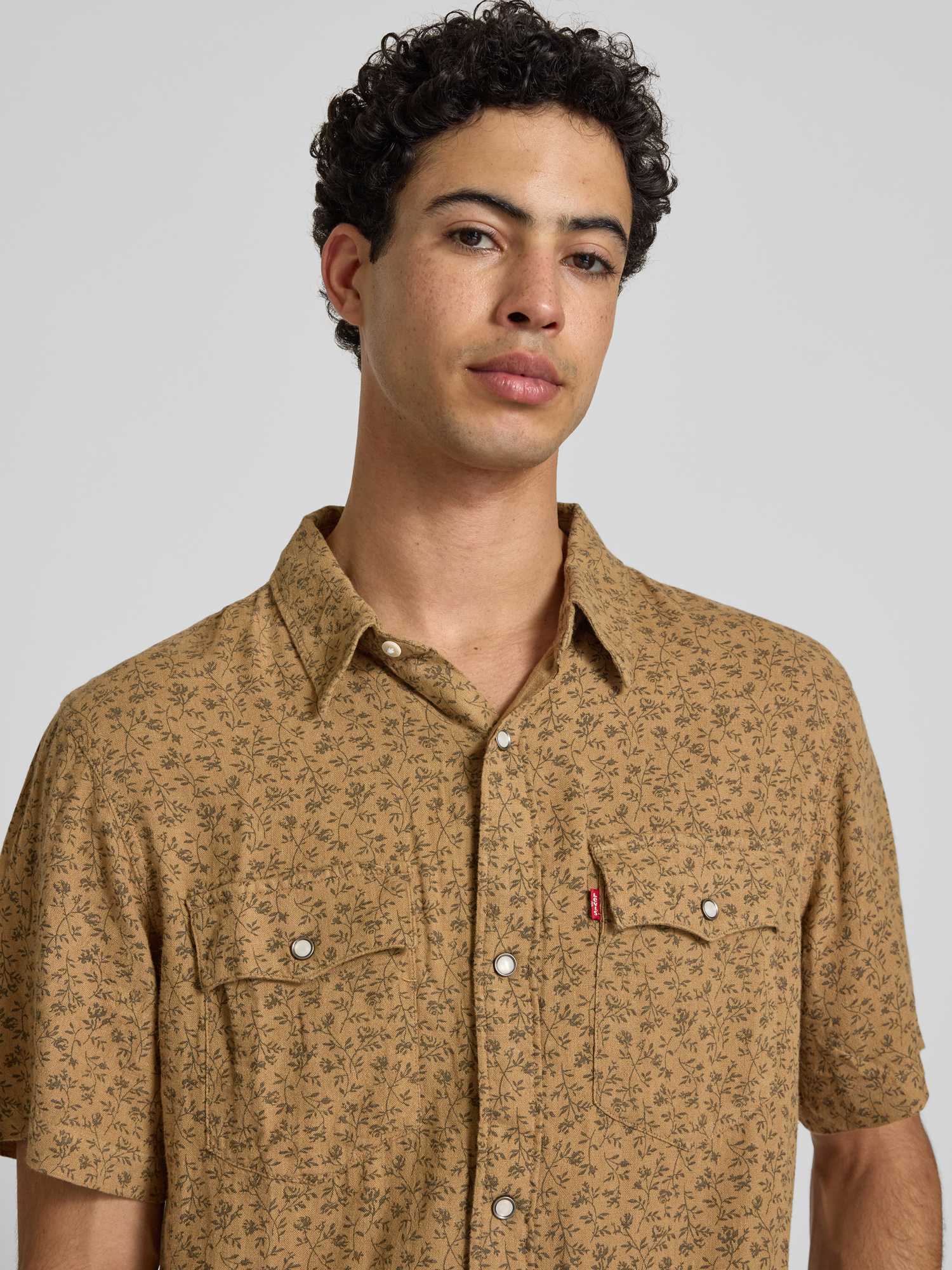 Levi's® Herren Freizeithemd Relaxed Fit Leinen-Viskose-Mix Beige L - Bild 2