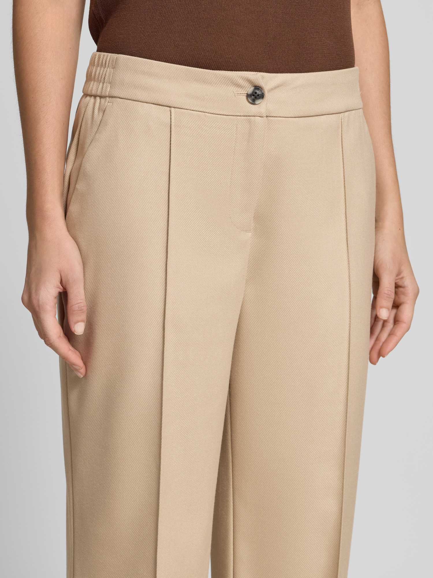 Opus Beige Verkürzte City Hose Melane Soft 40 - Bild 2