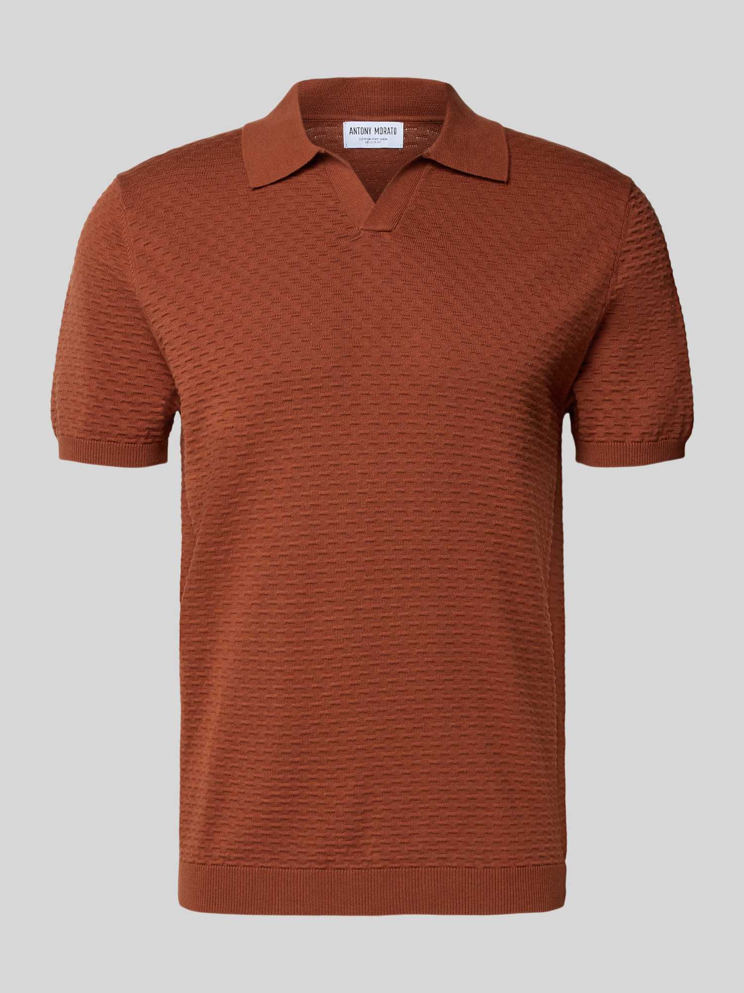Poloshirt met geribde boorden