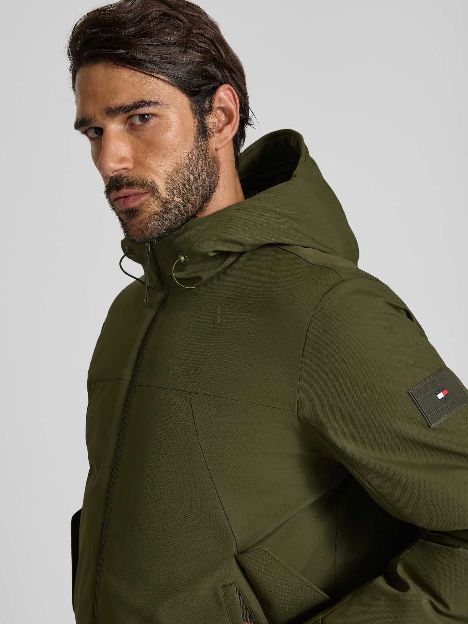 Tommy Hilfiger Herren Regenjacke - Regular Fit - Oliv - L - Image 2