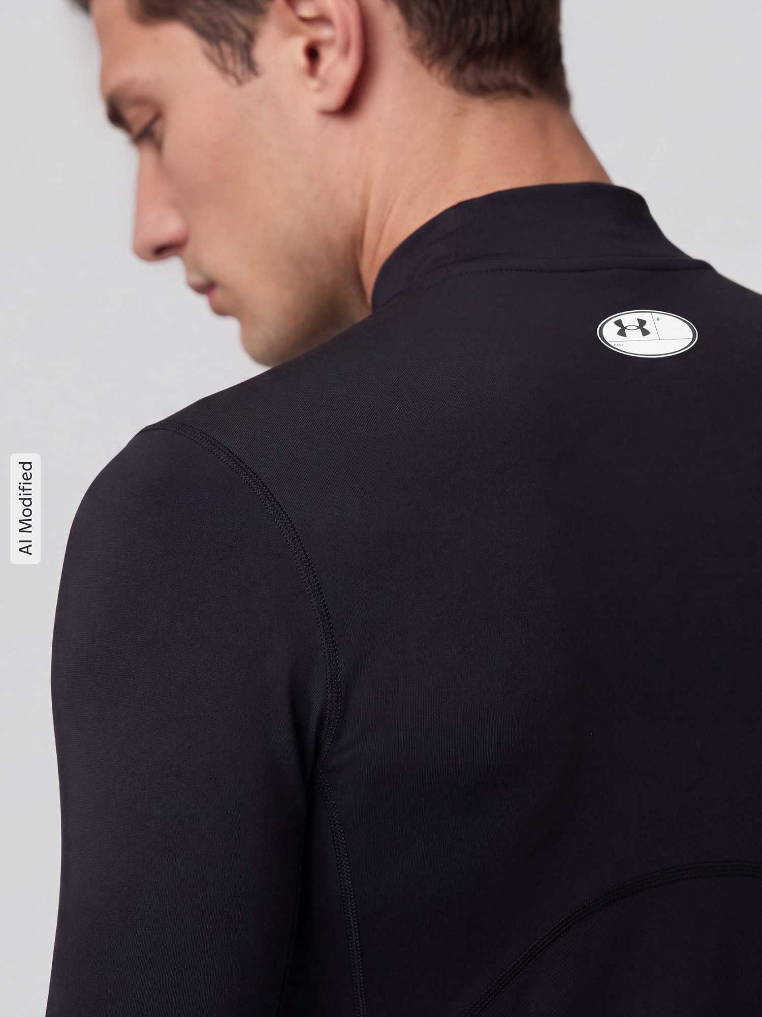 Under Armour Herren Schwarz Taillierte Weste Mit Hohem Halsausschnitt Coldgear® - Image 7