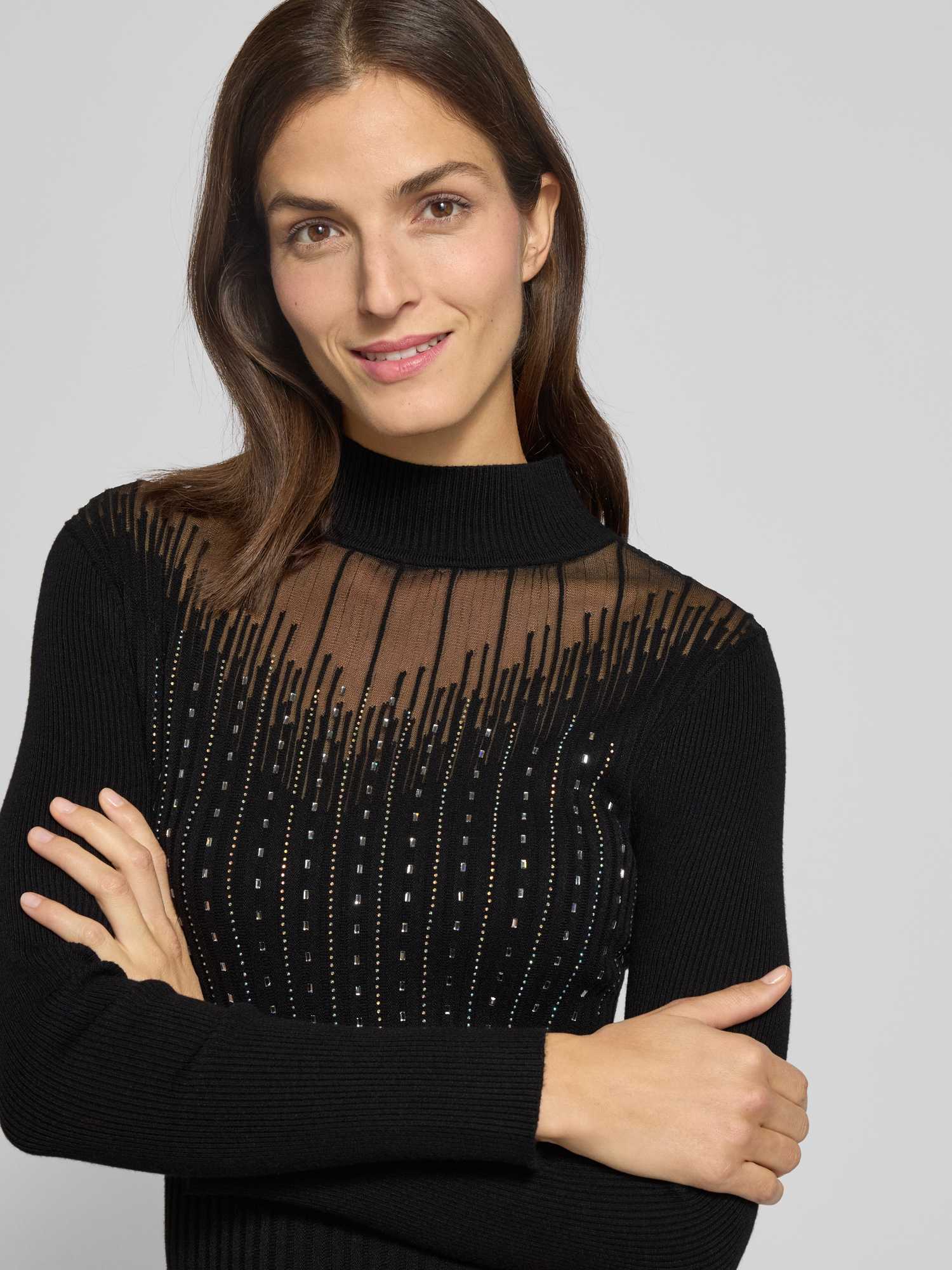 VAN GRAAF Apricot Damen Schwarz Pullover Viskose Größe 34 - Bild 4