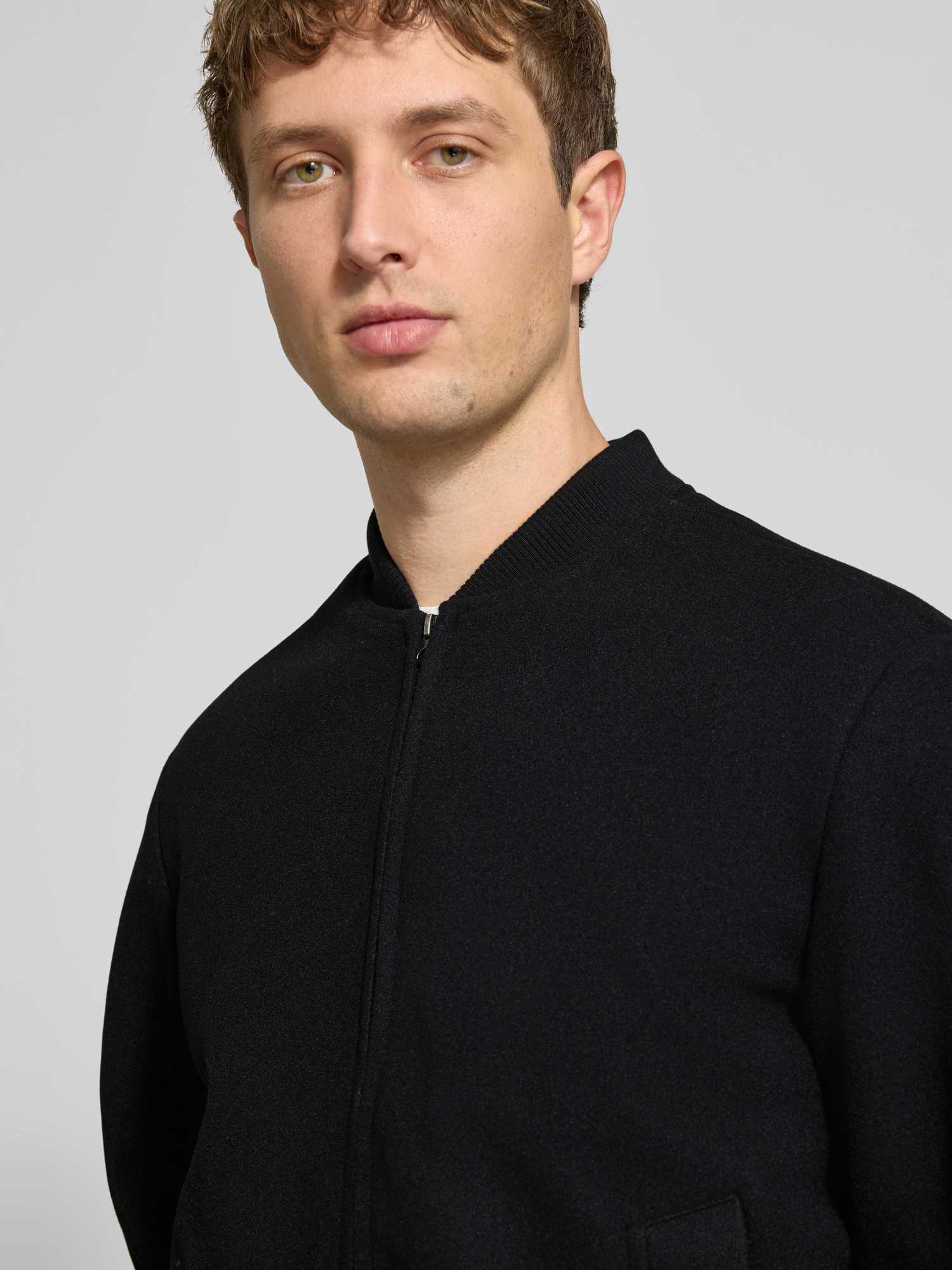 VAN GRAAF Jack & Jones Herren Schwarz Jacke Mittel - Bild 3