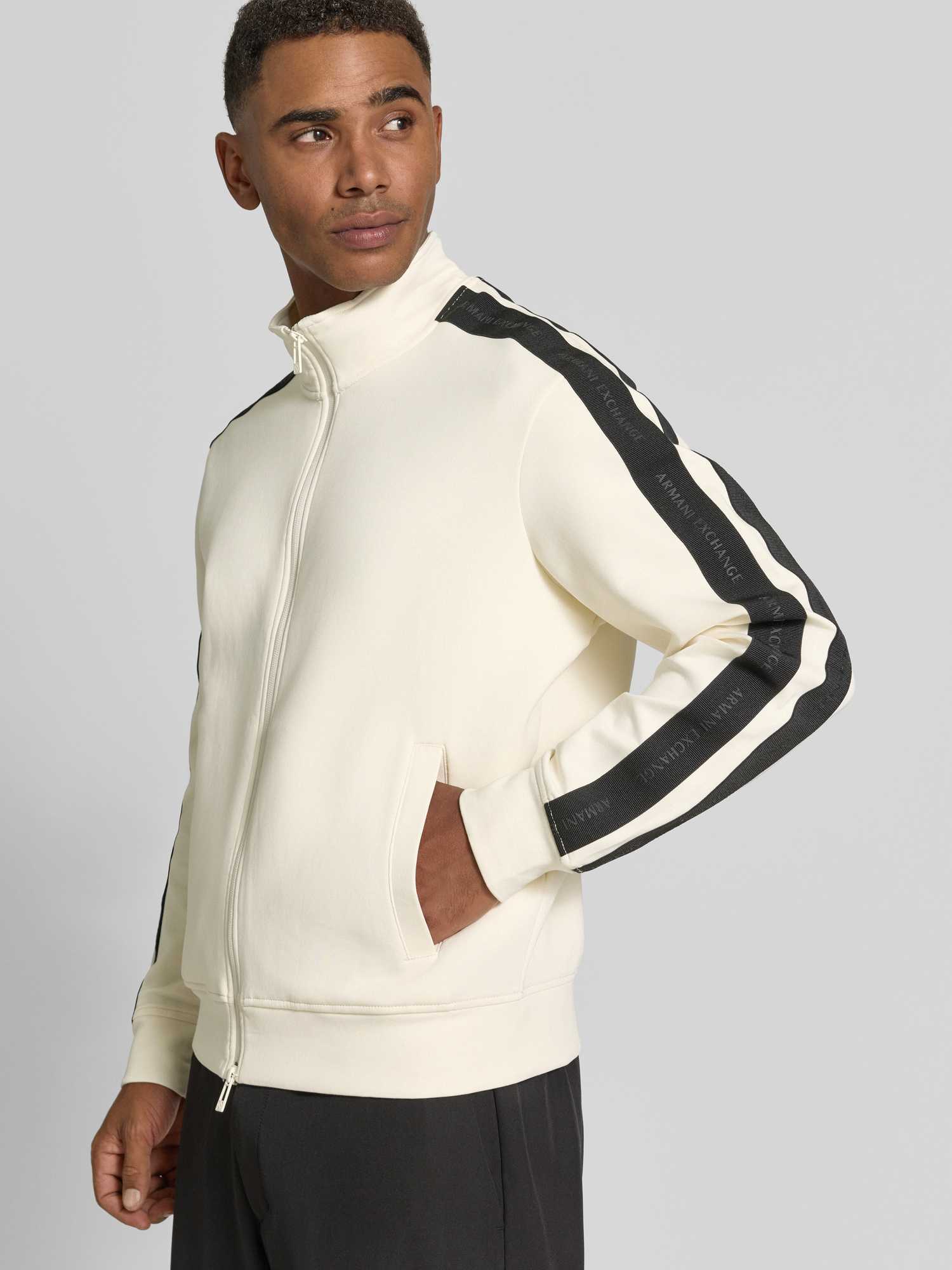 Armani Exchange - Full Zip Sweatshirt - Sweatshirts & Hoodies - Herren - Weiß - M - Bild 4