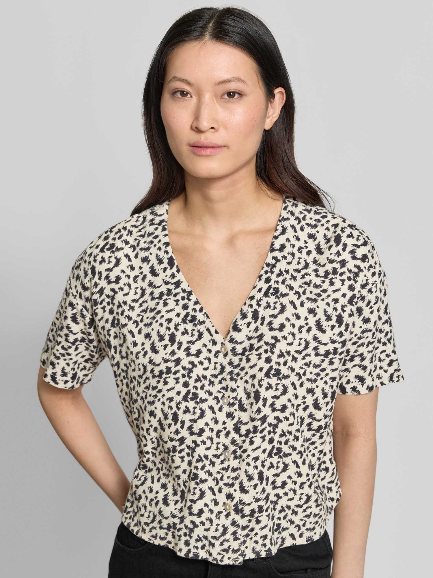 VERO MODA Damen Vmmymilo 2/4 V-Neck Shirt WVN Noos - Bild 2