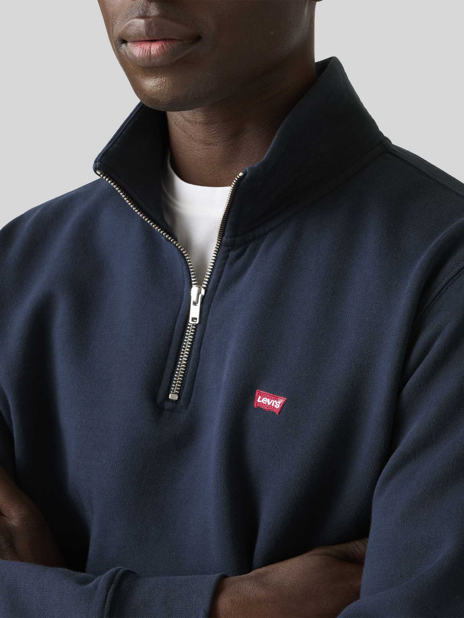 Levis, Herren, Pullover, Sweatshirt Casual Bequem sitzend ORIGINAL HM 1/4 ZIP, Blau, (XL) - Bild 11